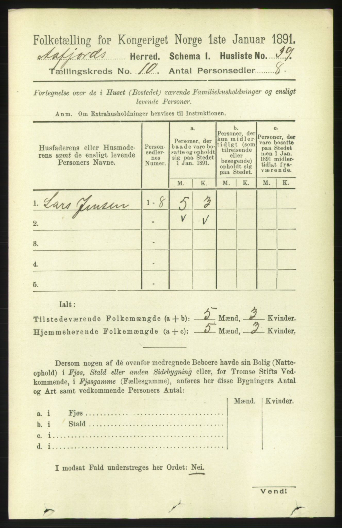 RA, 1891 census for 1630 Åfjord, 1891, p. 2958