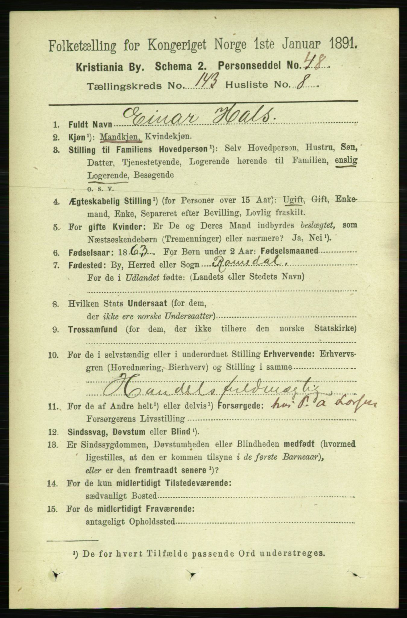 RA, 1891 census for 0301 Kristiania, 1891, p. 78879