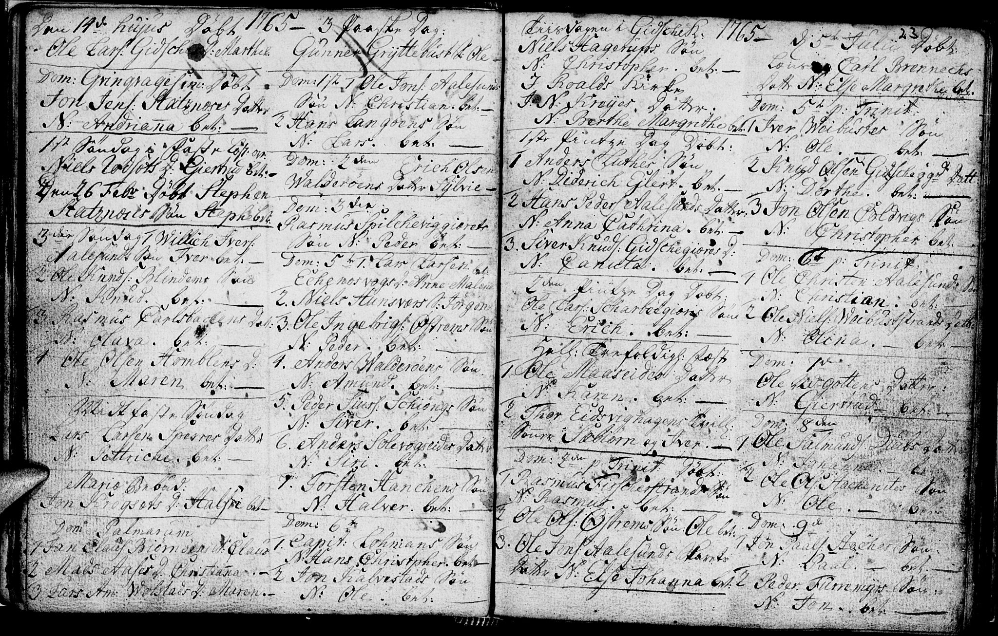 Ministerialprotokoller, klokkerbøker og fødselsregistre - Møre og Romsdal, AV/SAT-A-1454/528/L0420: Parish register (copy) no. 528C01, 1764-1784, p. 23