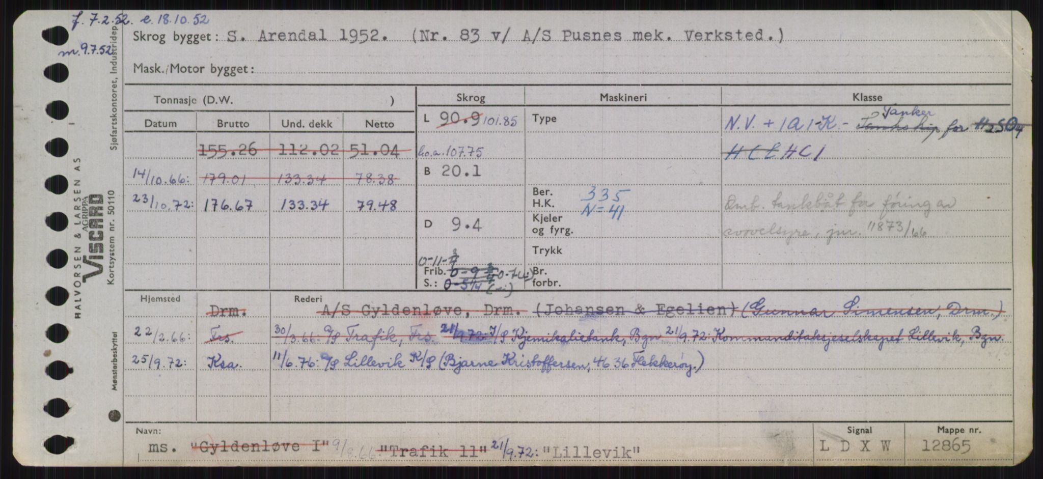 Sjøfartsdirektoratet med forløpere, Skipsmålingen, RA/S-1627/H/Ha/L0003/0002: Fartøy, Hilm-Mar / Fartøy, Kom-Mar, p. 477