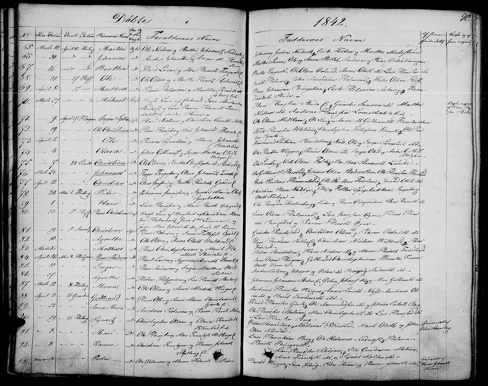 Land prestekontor, SAH/PREST-120/H/Ha/Haa/L0008: Parish register (official) no. 8, 1830-1846, p. 90