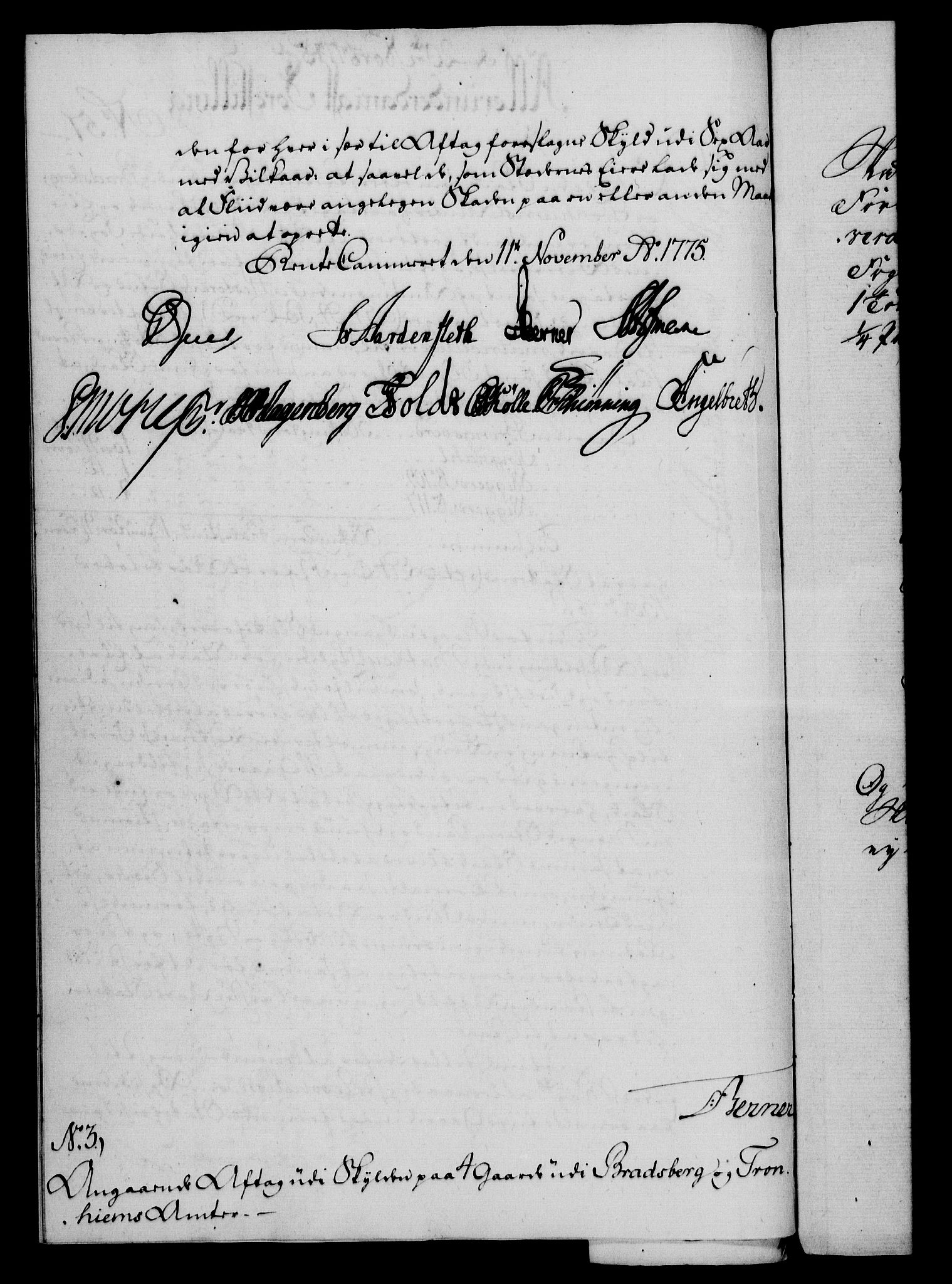 Rentekammeret, Kammerkanselliet, RA/EA-3111/G/Gf/Gfa/L0057: Norsk relasjons- og resolusjonsprotokoll (merket RK 52.57), 1775, p. 203