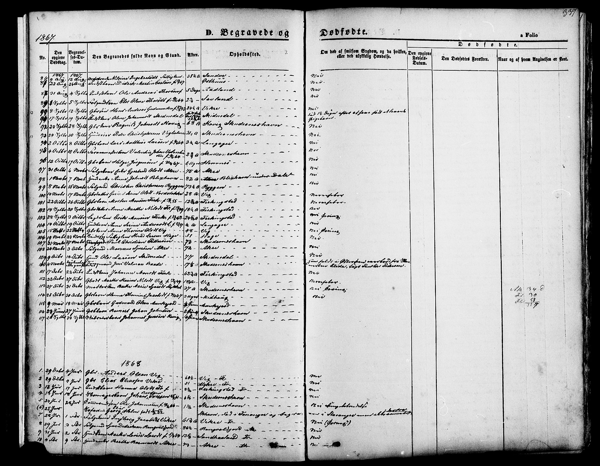 Skudenes sokneprestkontor, SAST/A -101849/H/Ha/Haa/L0006: Parish register (official) no. A 4, 1864-1881, p. 337