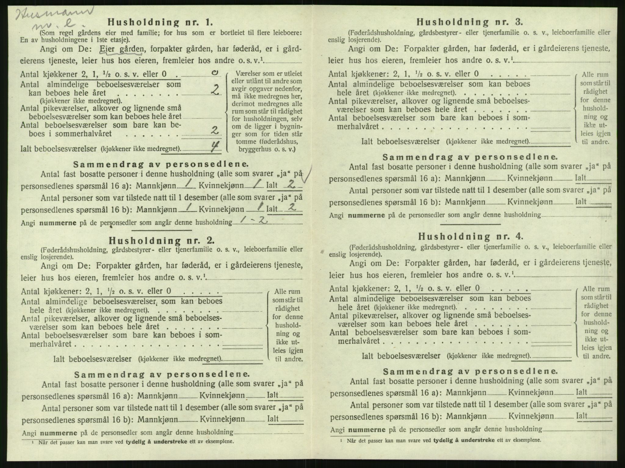 SAT, 1920 census for Korgen, 1920, p. 191