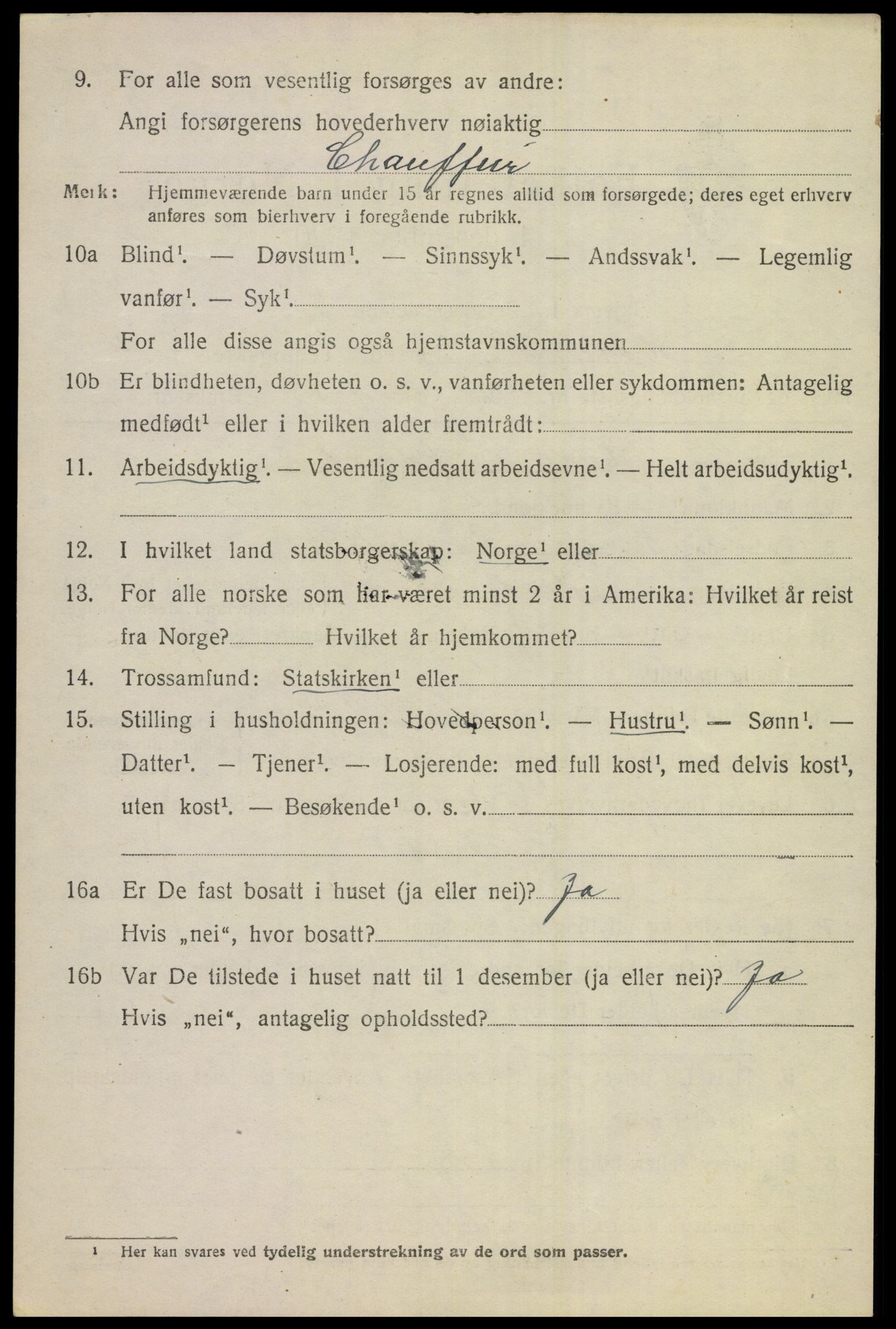 SAKO, 1920 census for Hole, 1920, p. 3354