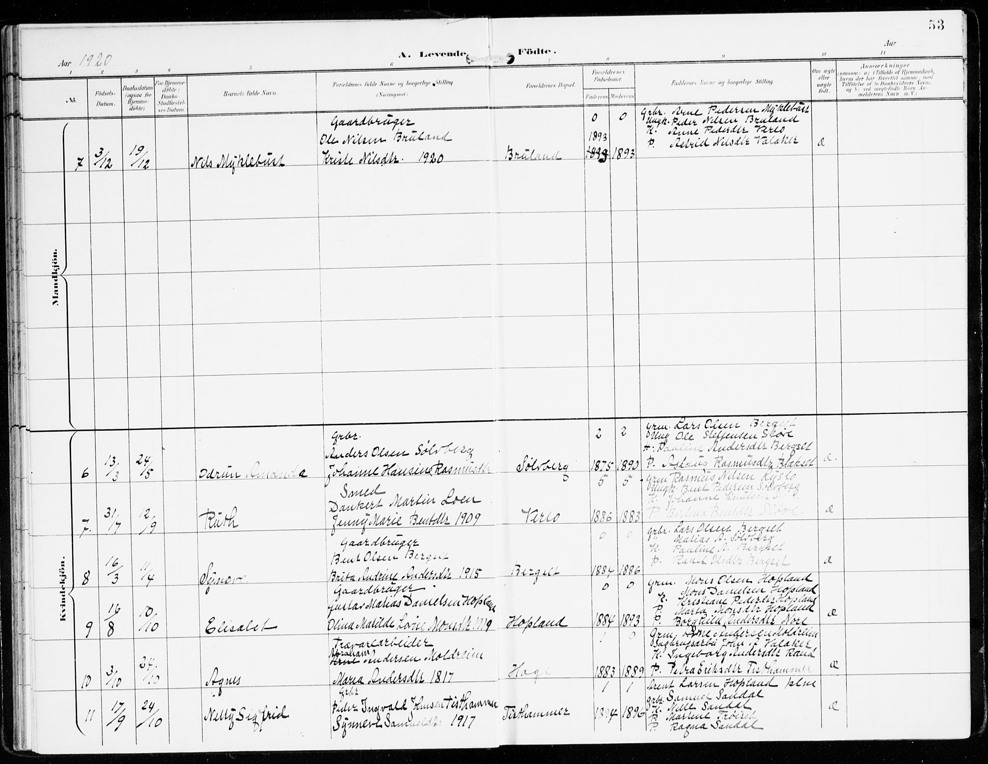 Innvik sokneprestembete, AV/SAB-A-80501: Parish register (official) no. D 2, 1900-1921, p. 53