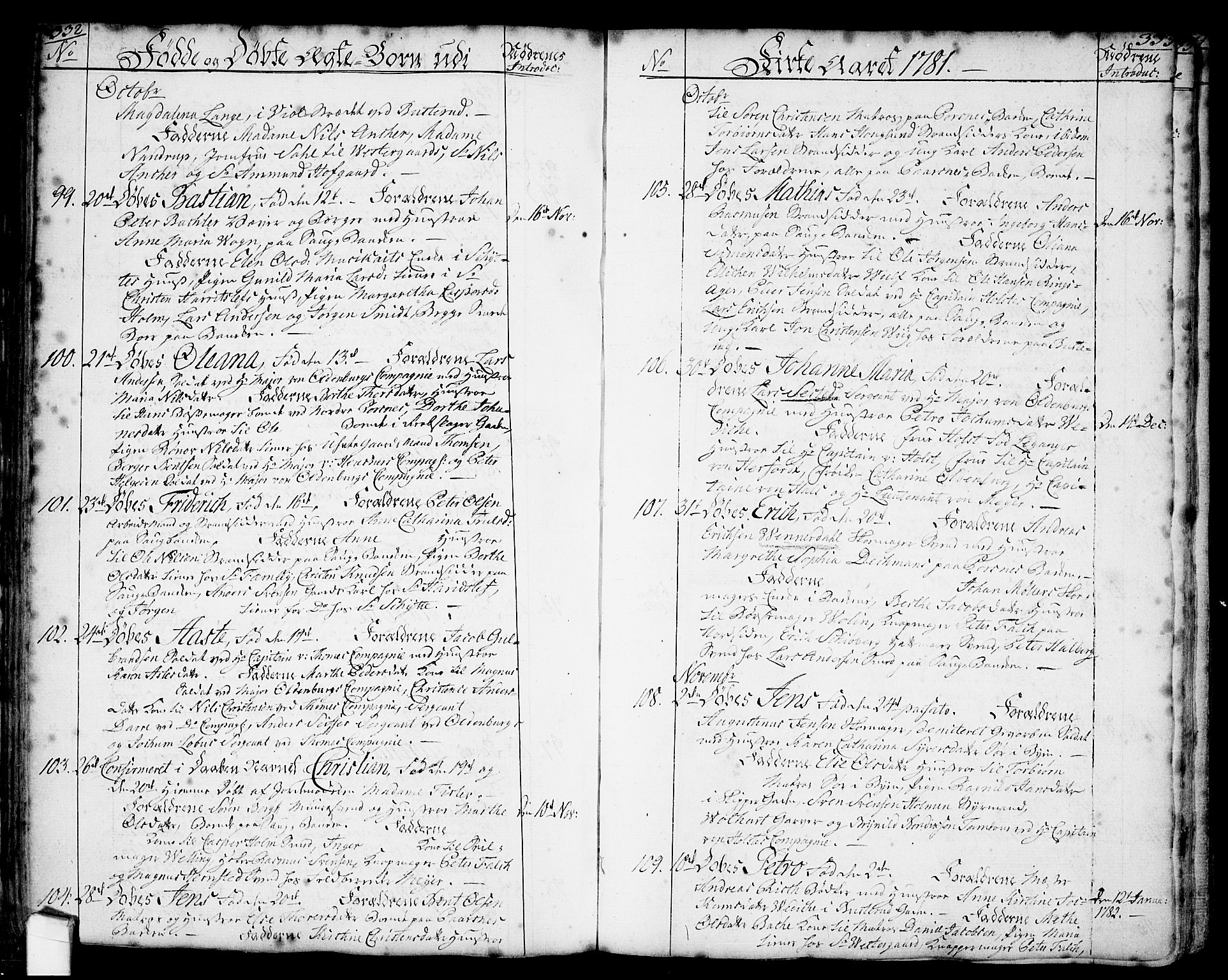 Halden prestekontor Kirkebøker, SAO/A-10909/F/Fa/L0001: Parish register (official) no. I 1, 1758-1791, p. 332-333