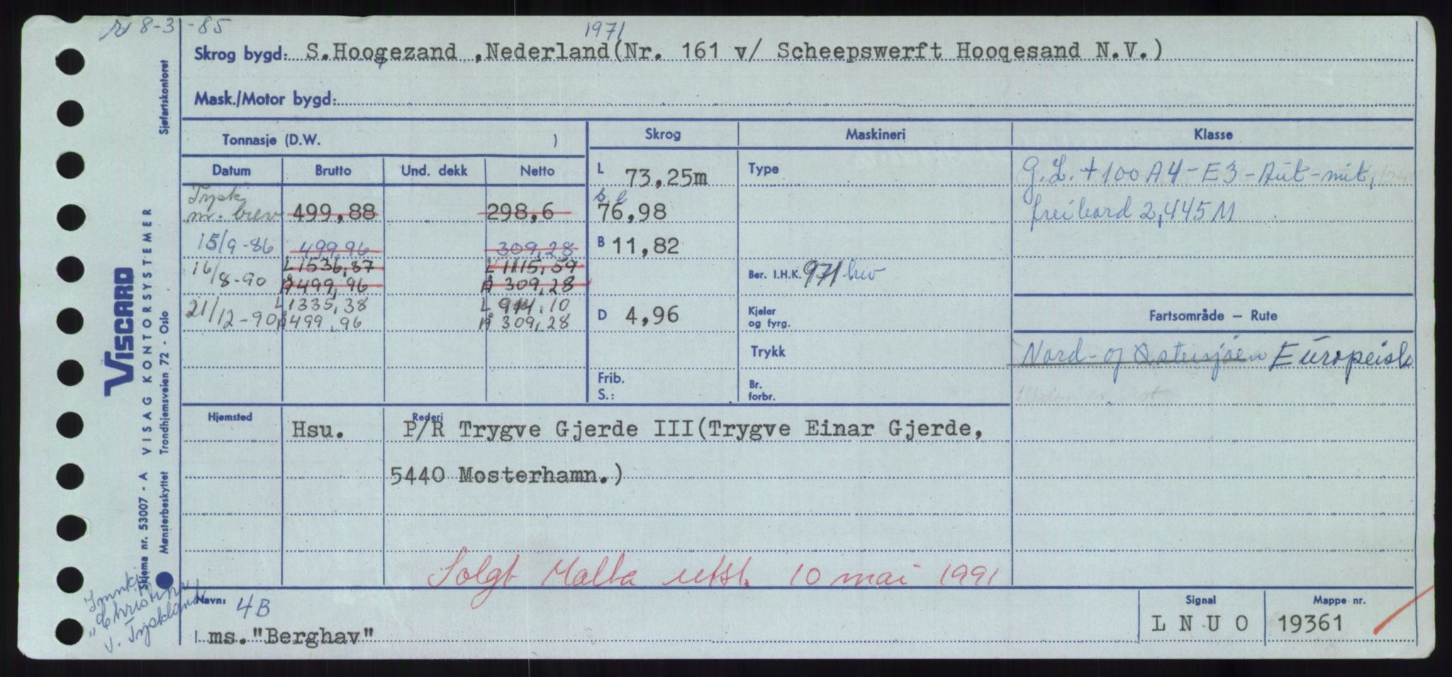 Sjøfartsdirektoratet med forløpere, Skipsmålingen, RA/S-1627/H/Hd/L0003: Fartøy, B-Bev, p. 799