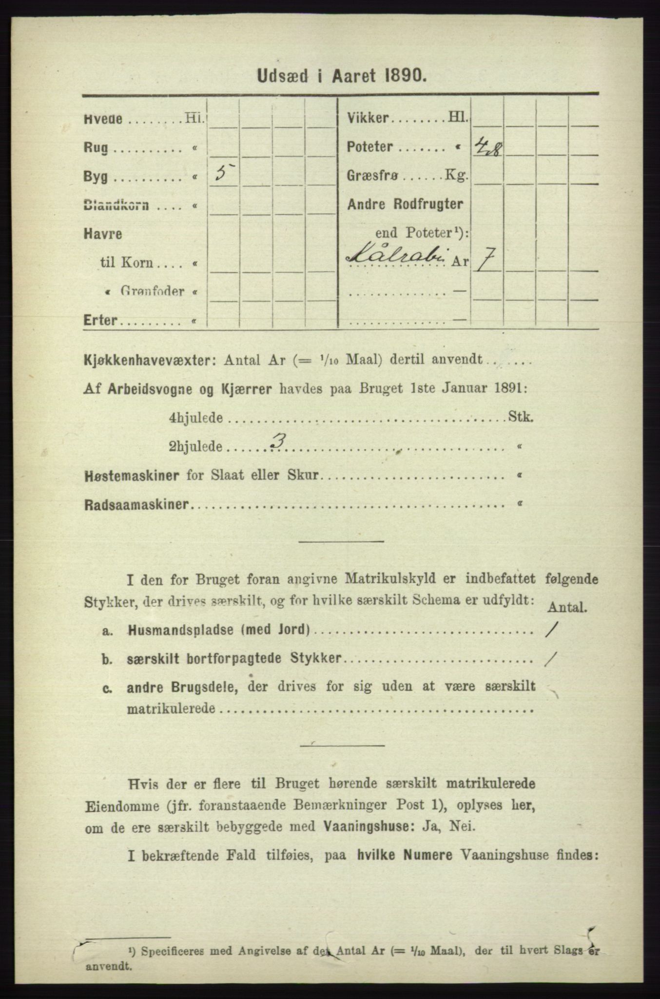 RA, 1891 census for 1230 Ullensvang, 1891, p. 7422