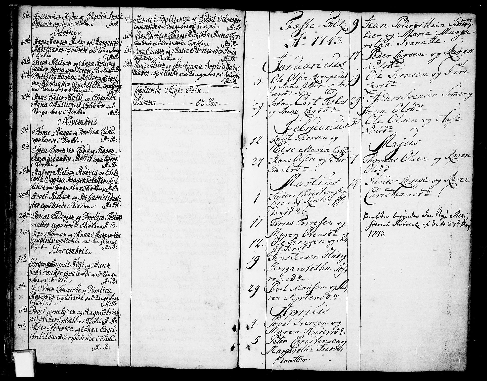 Oslo domkirke Kirkebøker, AV/SAO-A-10752/F/Fa/L0003: Parish register (official) no. 3, 1731-1743, p. 27