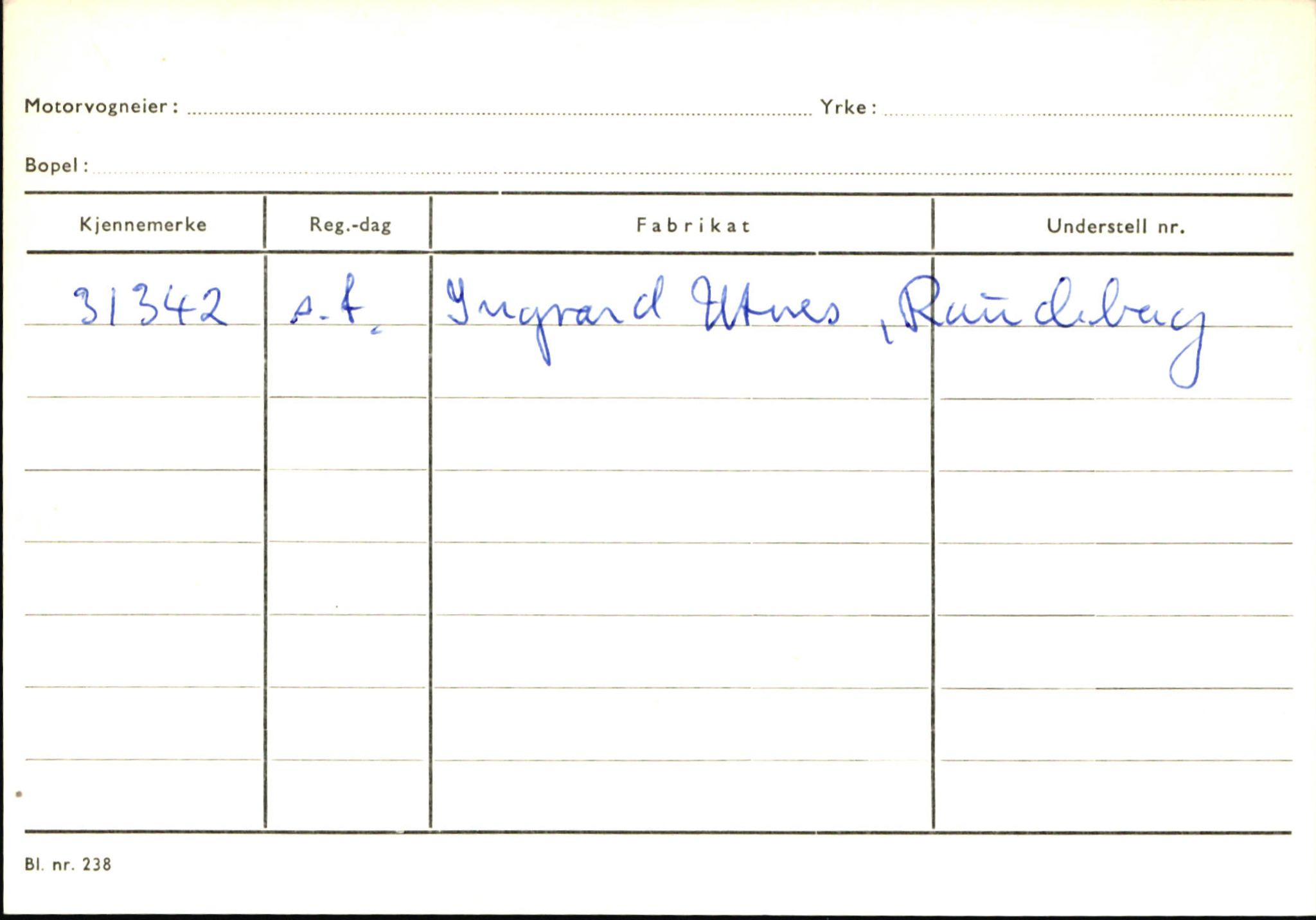 Statens vegvesen, Sogn og Fjordane vegkontor, AV/SAB-A-5301/4/F/L0145: Registerkort Vågsøy S-Å. Årdal I-P, 1945-1975, p. 400