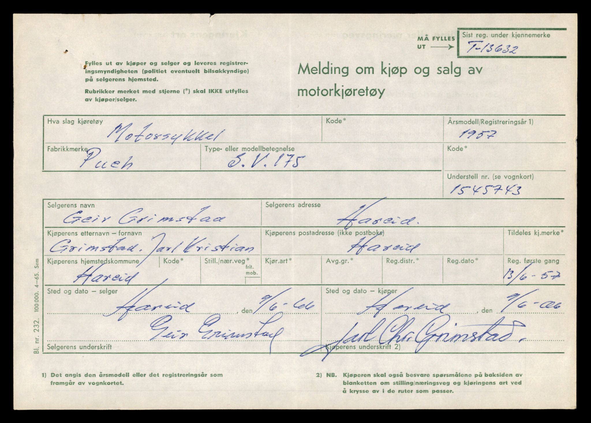 Møre og Romsdal vegkontor - Ålesund trafikkstasjon, SAT/A-4099/F/Fe/L0040: Registreringskort for kjøretøy T 13531 - T 13709, 1927-1998, p. 1755