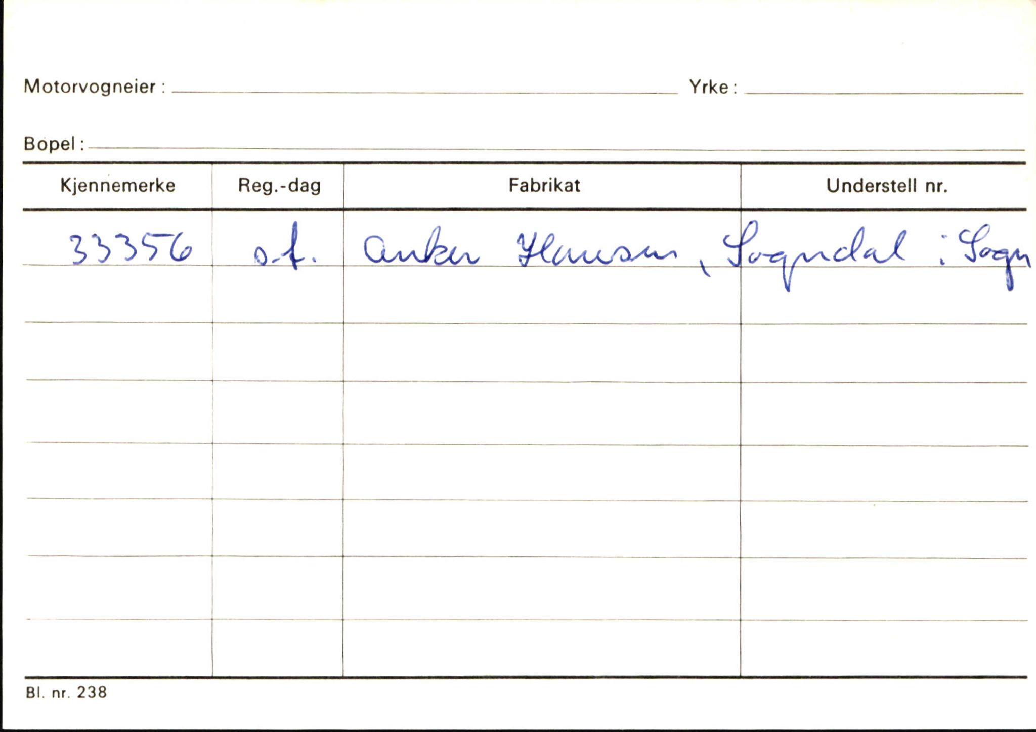 Statens vegvesen, Sogn og Fjordane vegkontor, AV/SAB-A-5301/4/F/L0145: Registerkort Vågsøy S-Å. Årdal I-P, 1945-1975, p. 346