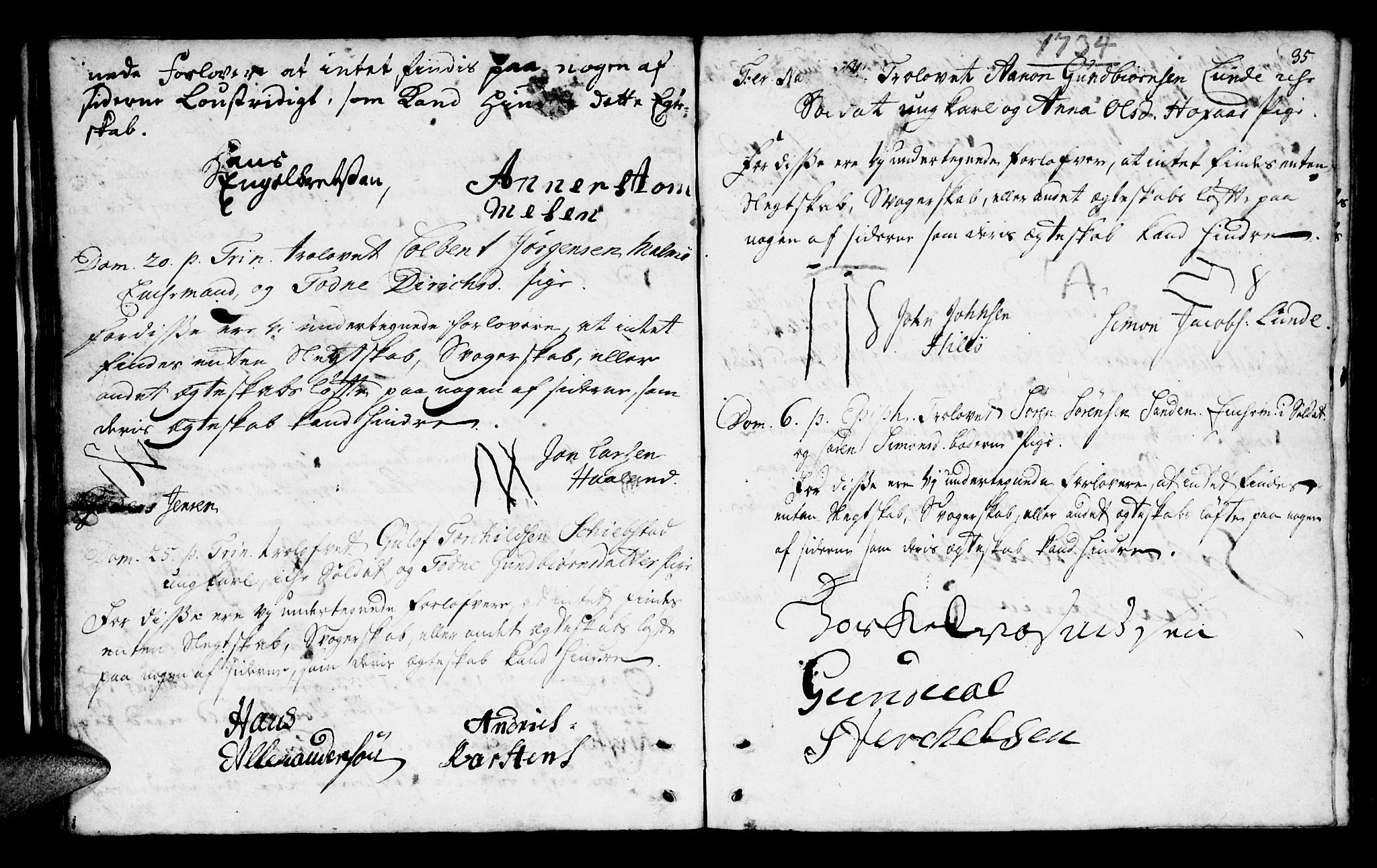 Mandal sokneprestkontor, AV/SAK-1111-0030/F/Fa/Faa/L0002: Parish register (official) no. A 2, 1720-1754, p. 35