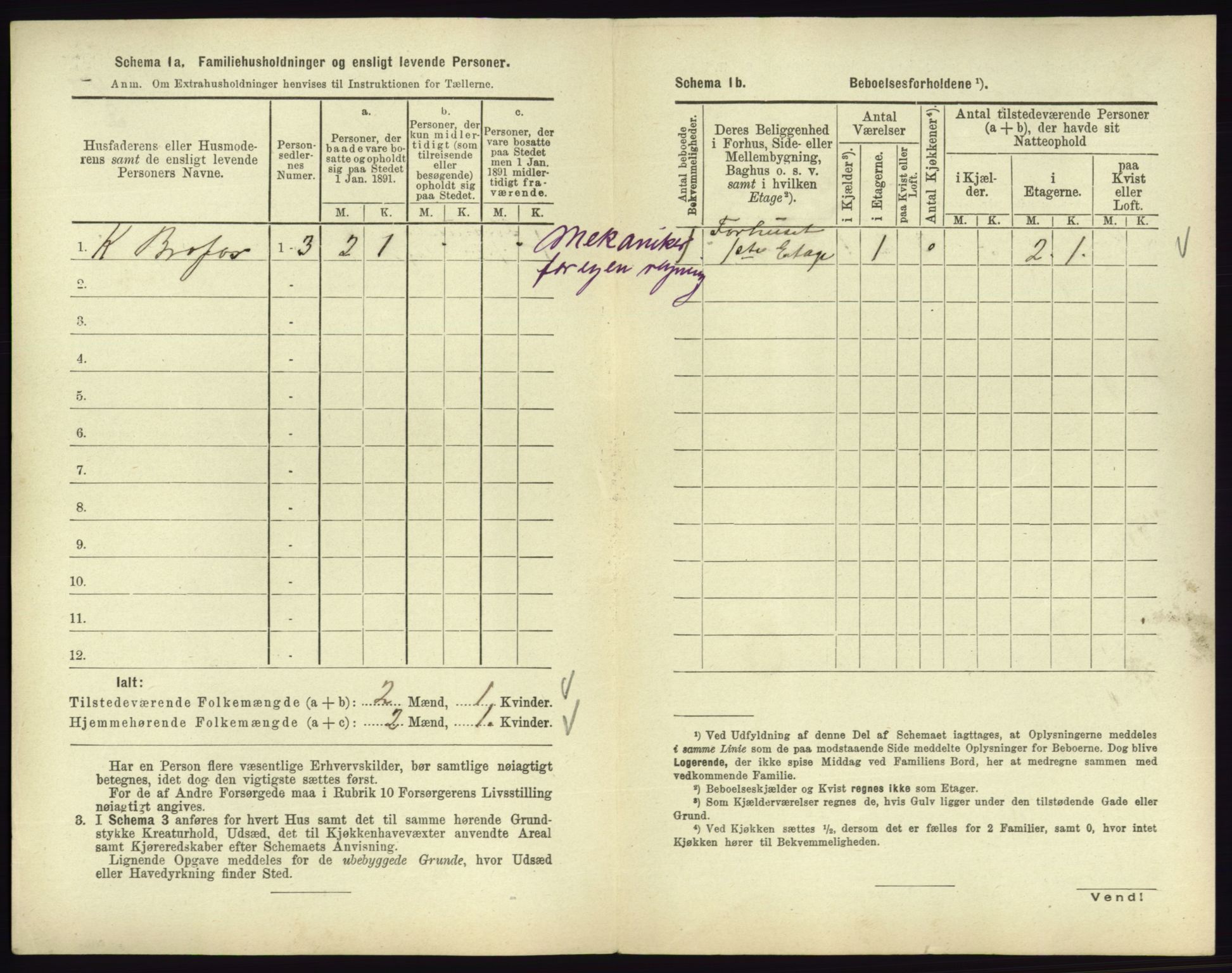 RA, 1891 census for 0702 Holmestrand, 1891, p. 111