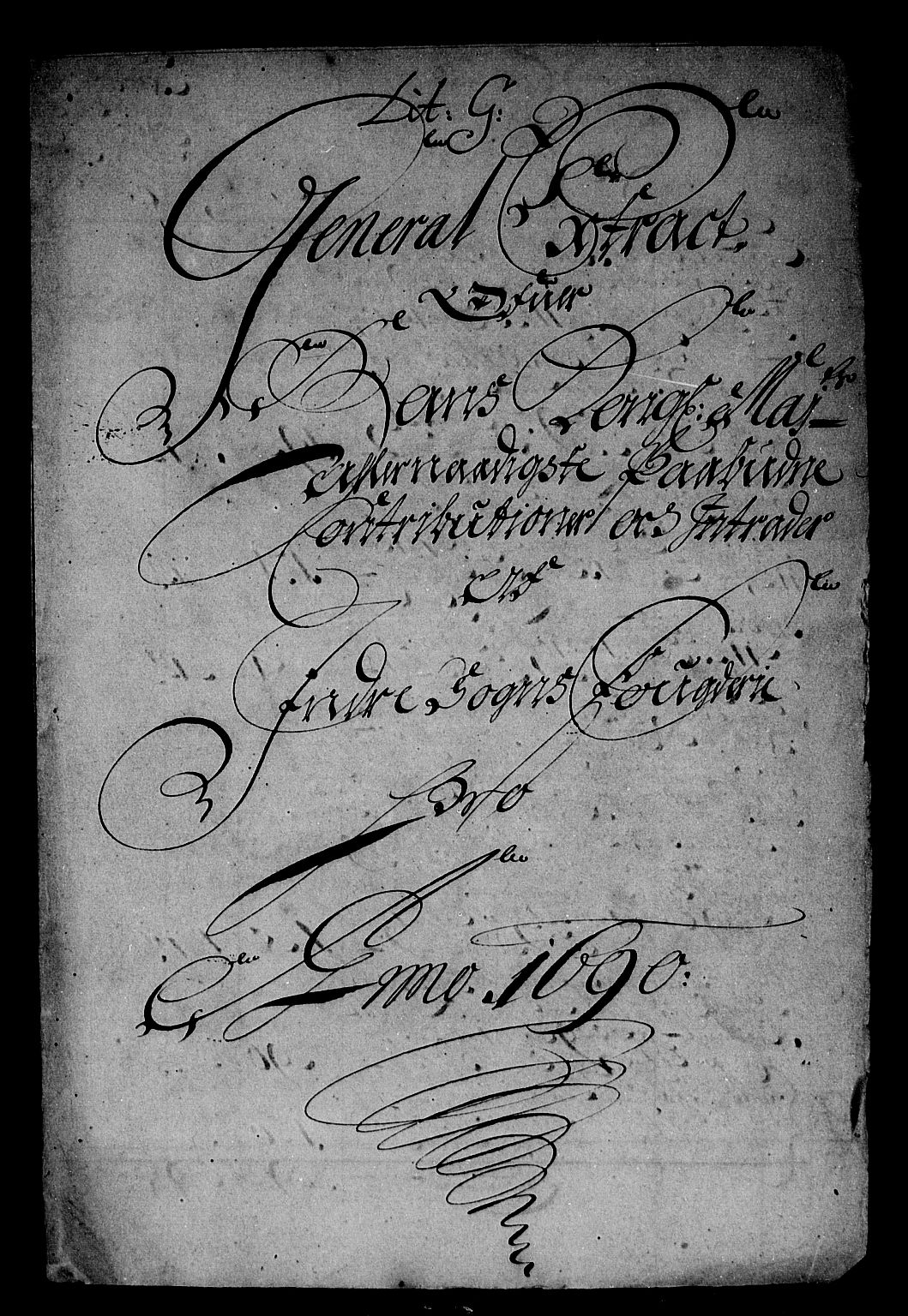 Rentekammeret inntil 1814, Reviderte regnskaper, Stiftamtstueregnskaper, Bergen stiftamt, AV/RA-EA-6043/R/Rc/L0093: Bergen stiftamt, 1690