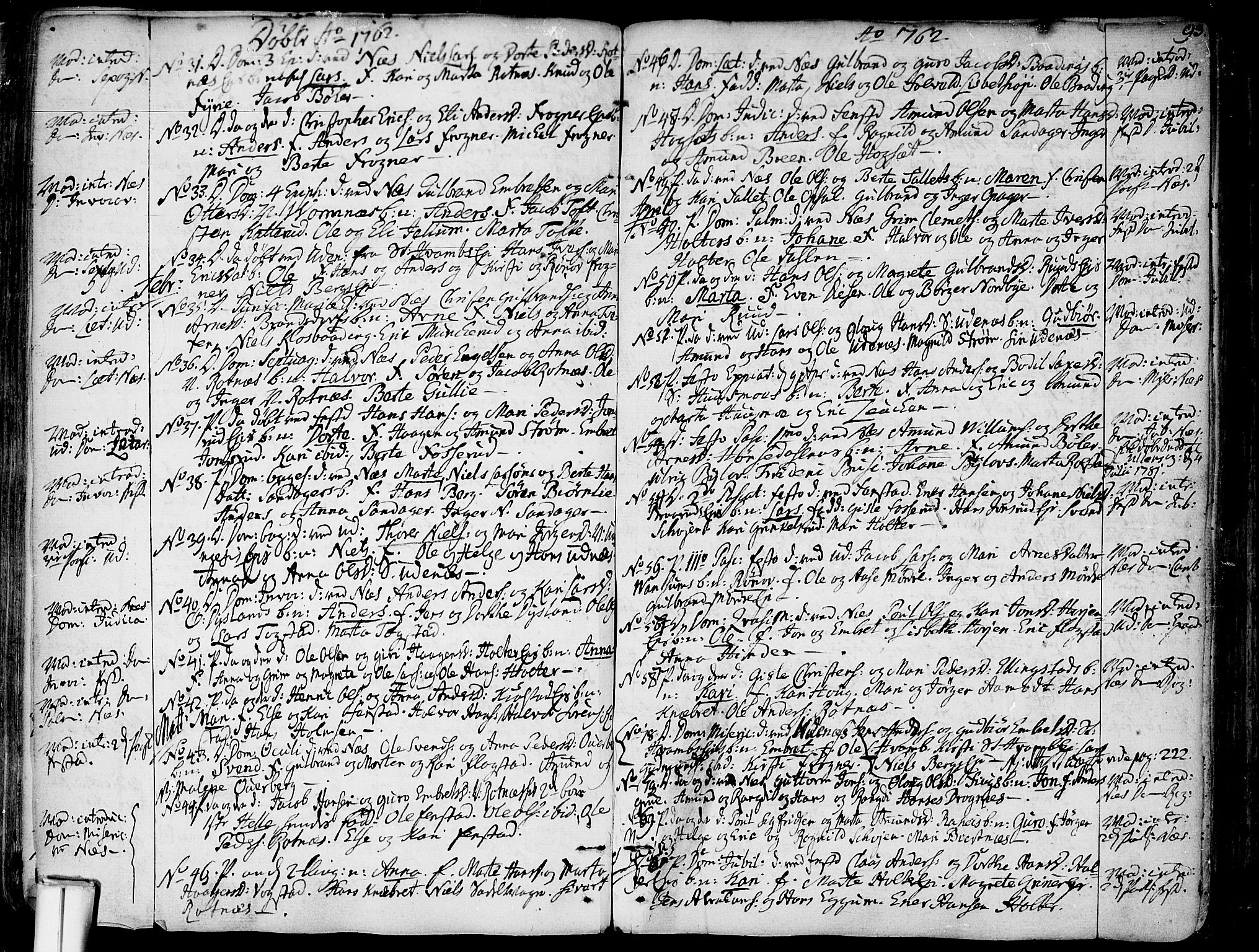 Nes prestekontor Kirkebøker, AV/SAO-A-10410/F/Fa/L0003: Parish register (official) no. I 3, 1734-1781, p. 93