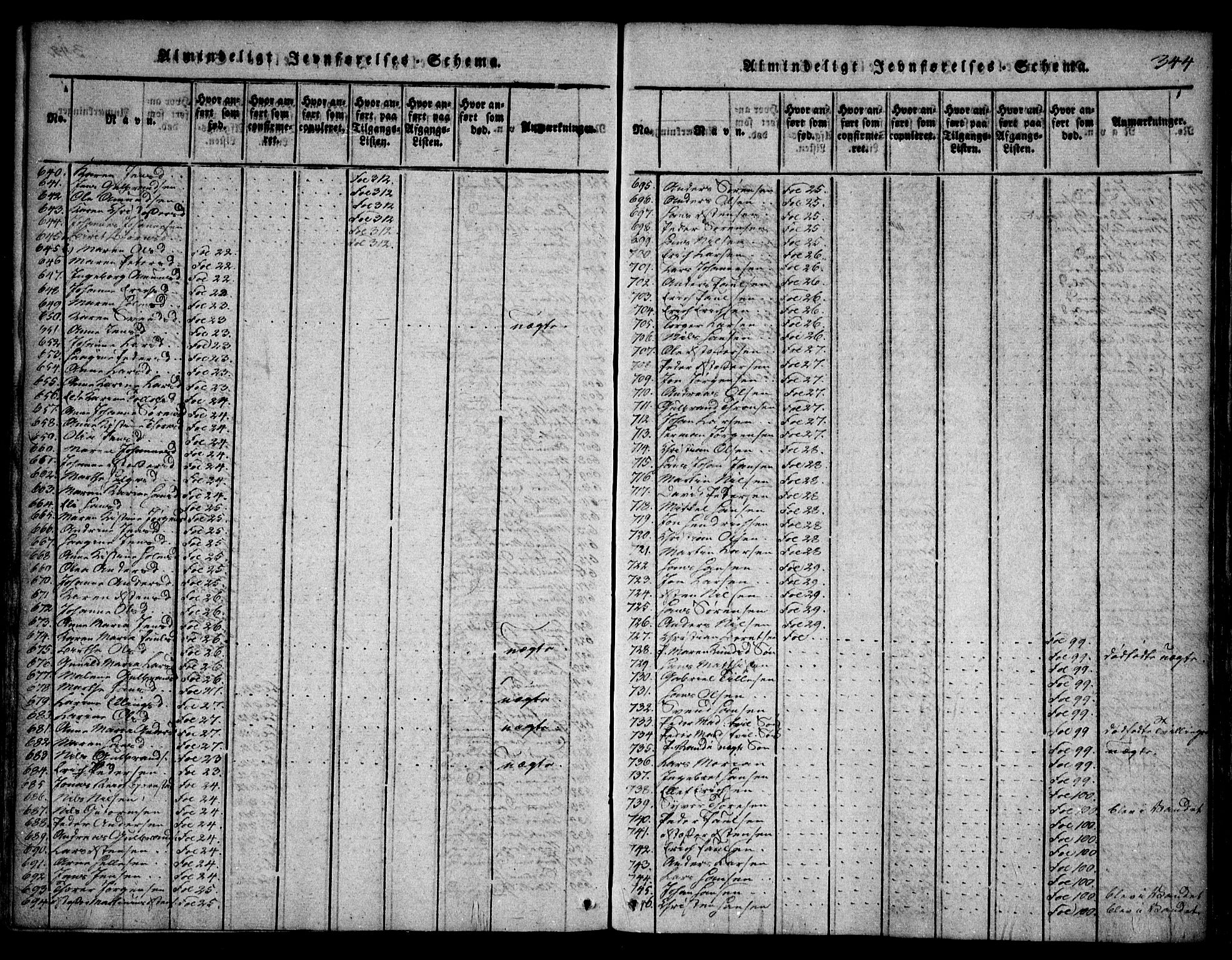 Asker prestekontor Kirkebøker, SAO/A-10256a/F/Fa/L0006: Parish register (official) no. I 6, 1814-1824, p. 344