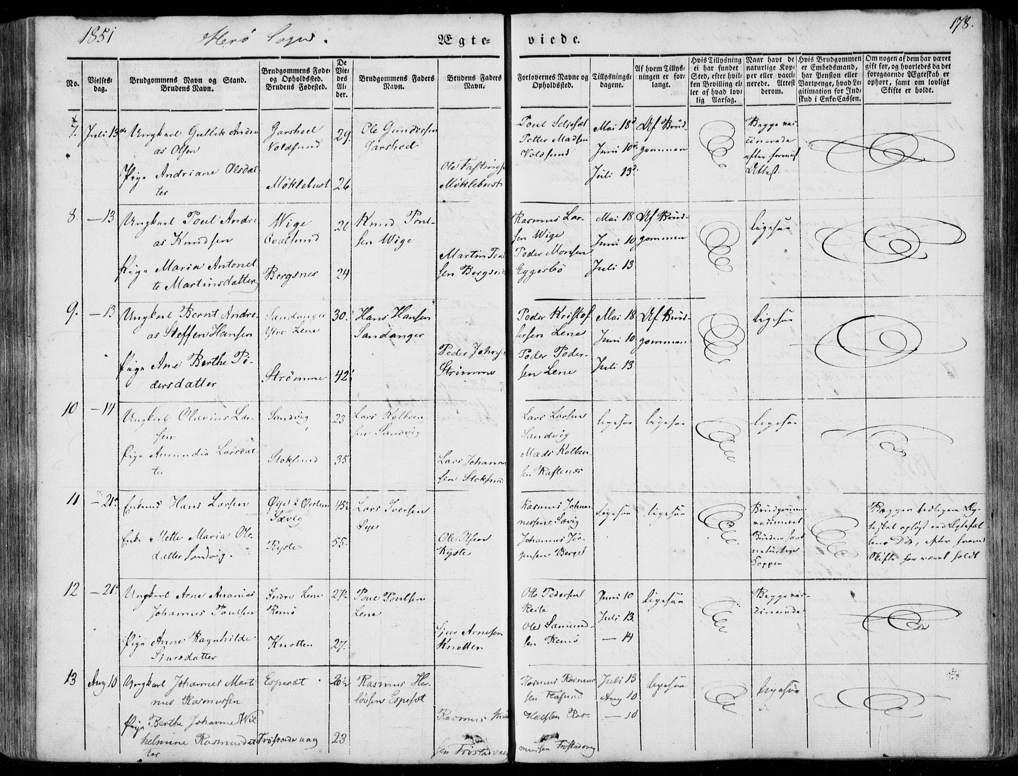 Ministerialprotokoller, klokkerbøker og fødselsregistre - Møre og Romsdal, AV/SAT-A-1454/507/L0070: Parish register (official) no. 507A05, 1842-1873, p. 178