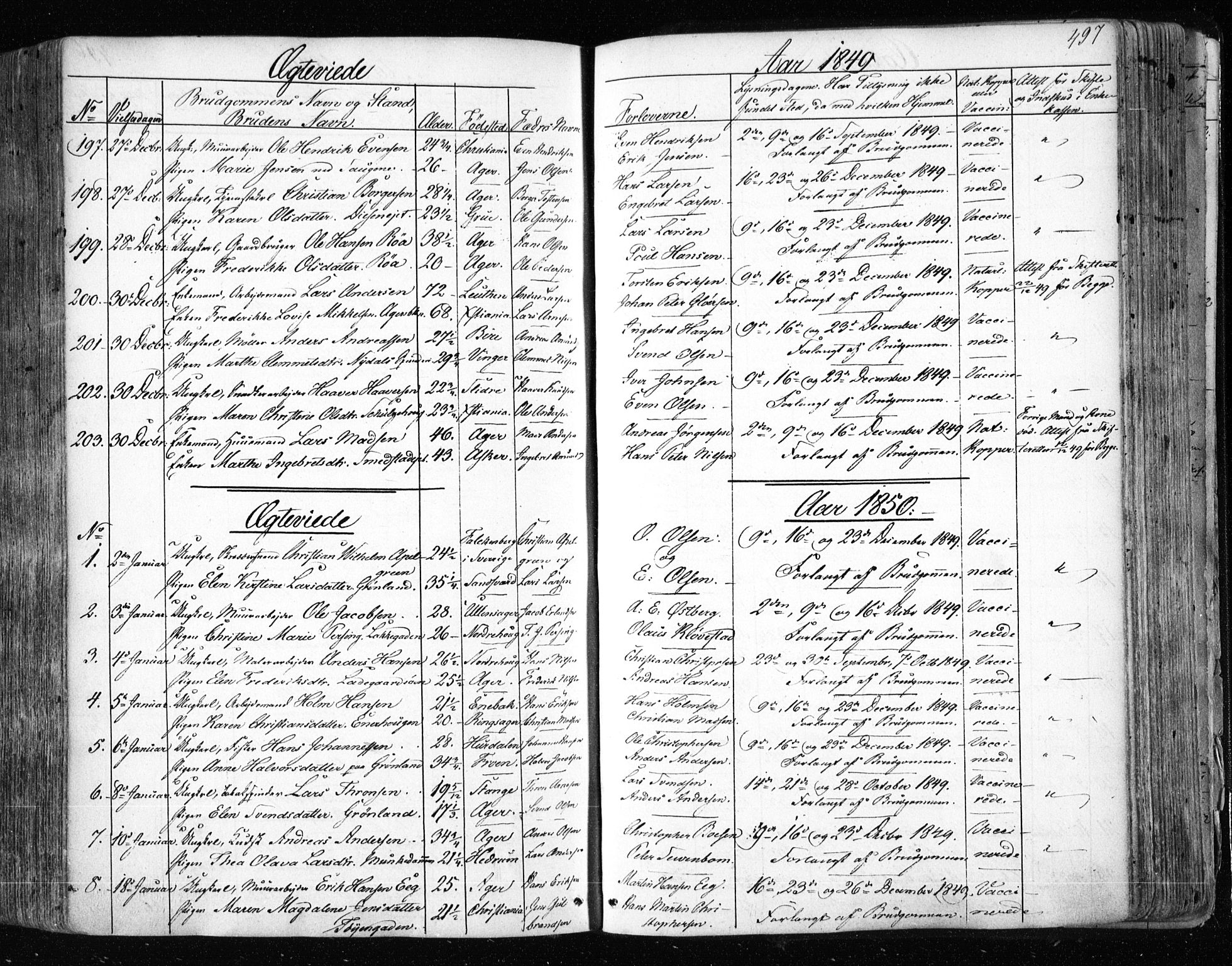 Aker prestekontor kirkebøker, SAO/A-10861/F/L0019: Parish register (official) no. 19, 1842-1852, p. 497