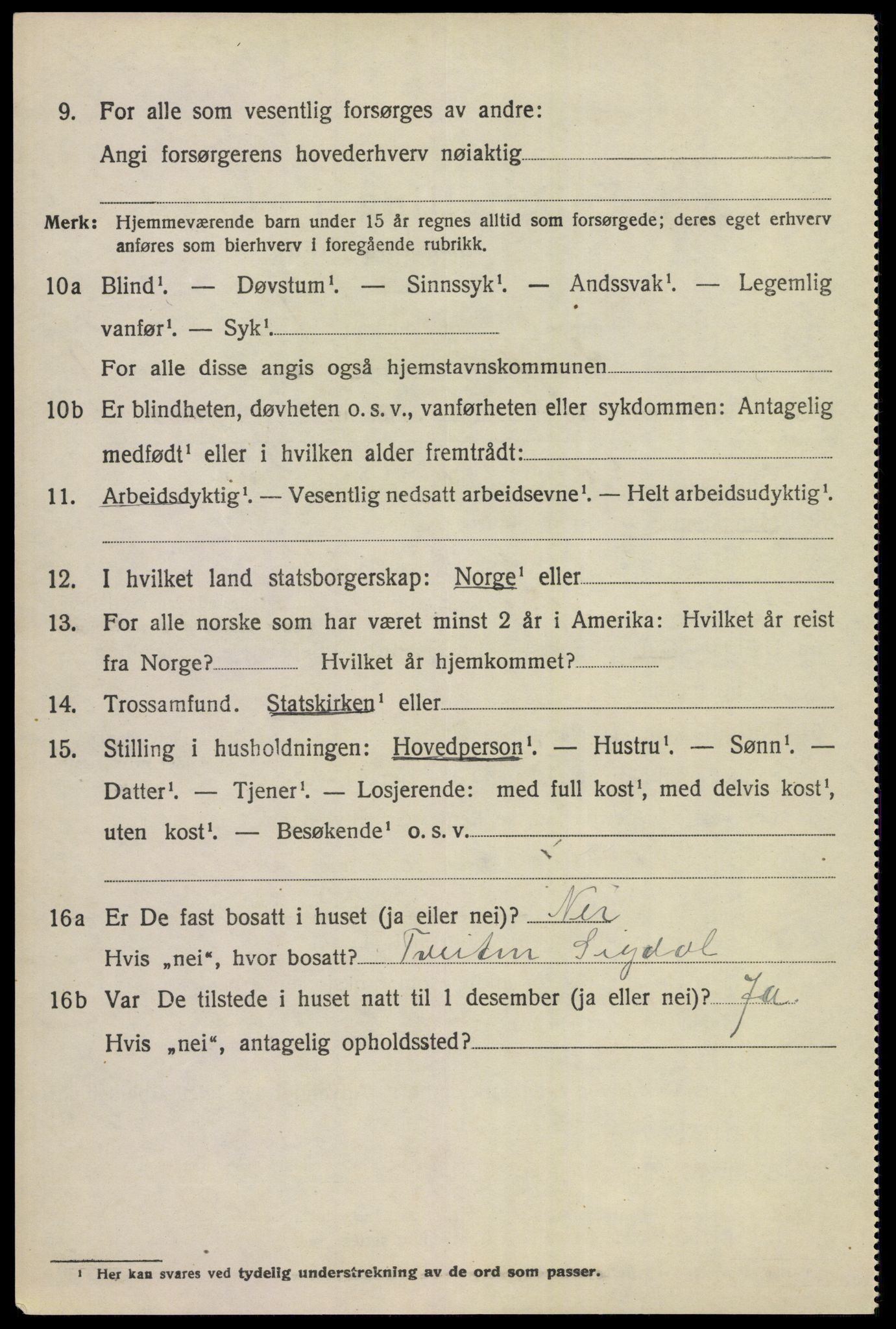 SAKO, 1920 census for Sigdal, 1920, p. 7635