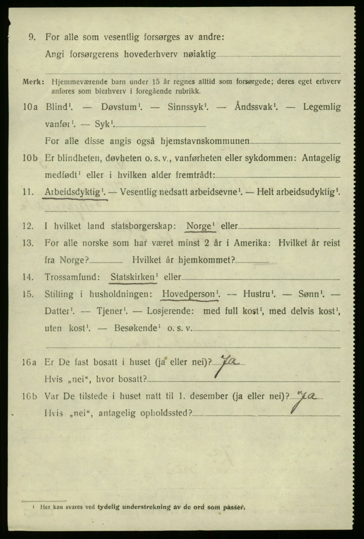 SAB, 1920 census for Kinn, 1920, p. 8884