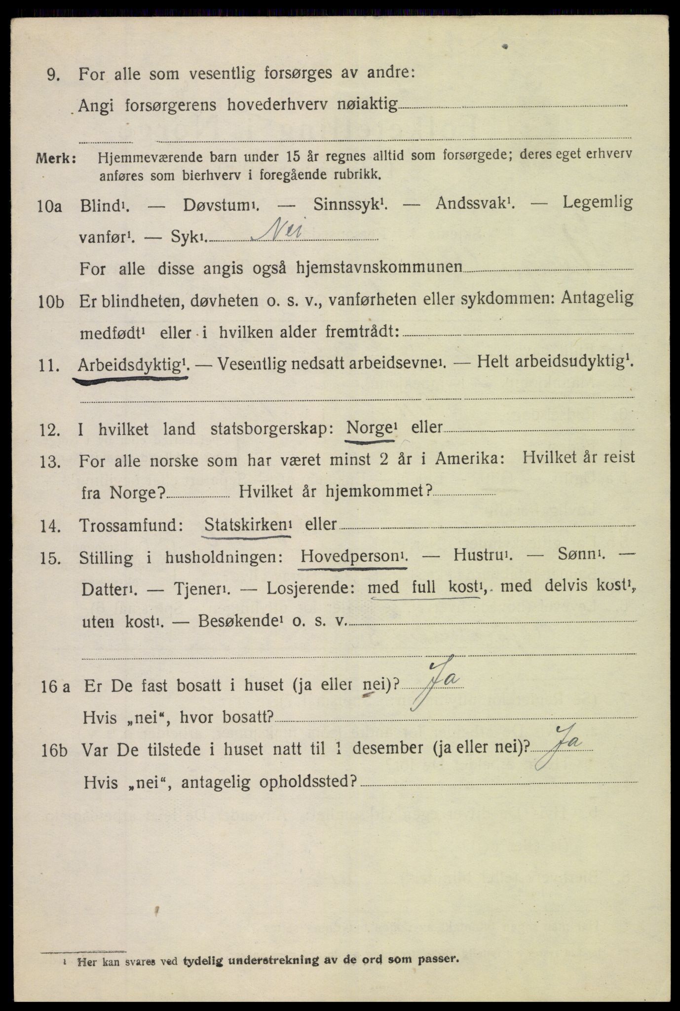 SAH, 1920 census for Vang (Oppland), 1920, p. 3858