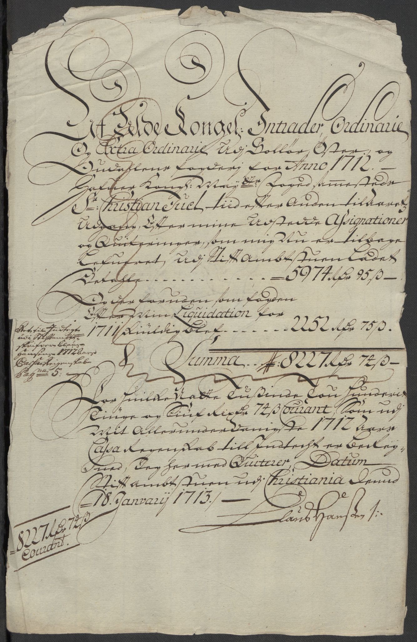 Rentekammeret inntil 1814, Reviderte regnskaper, Fogderegnskap, AV/RA-EA-4092/R13/L0849: Fogderegnskap Solør, Odal og Østerdal, 1712, p. 381