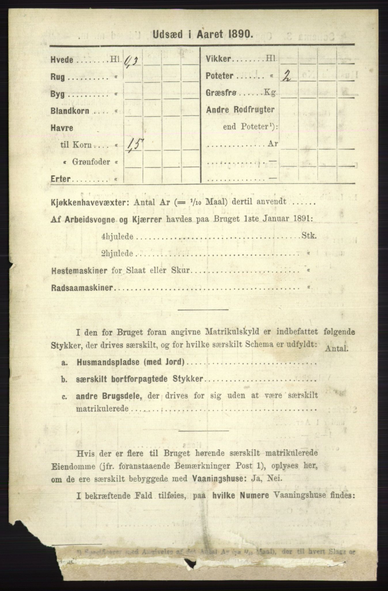 RA, 1891 census for 0728 Lardal, 1891, p. 3602