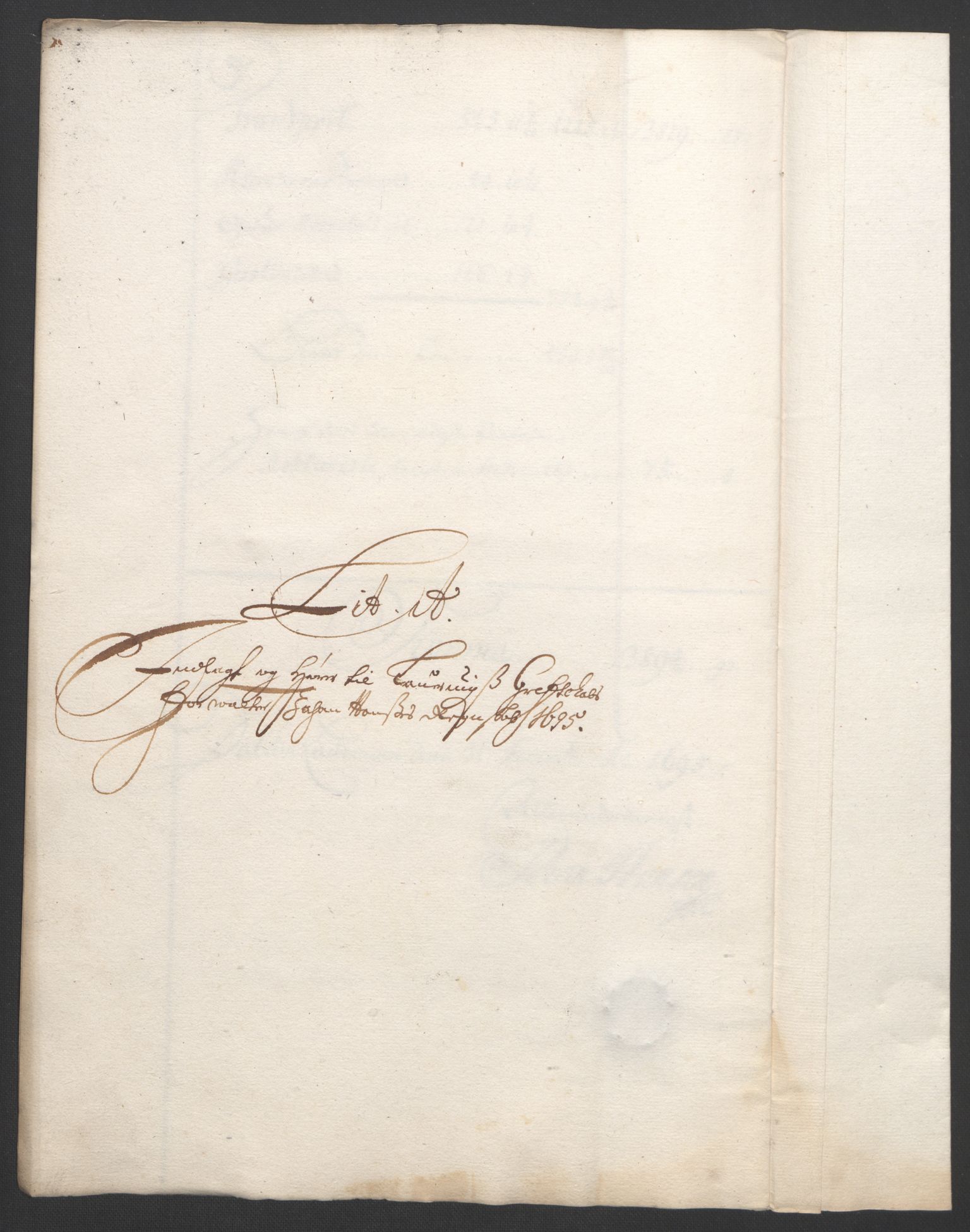 Rentekammeret inntil 1814, Reviderte regnskaper, Fogderegnskap, RA/EA-4092/R33/L1974: Fogderegnskap Larvik grevskap, 1693-1695, p. 202
