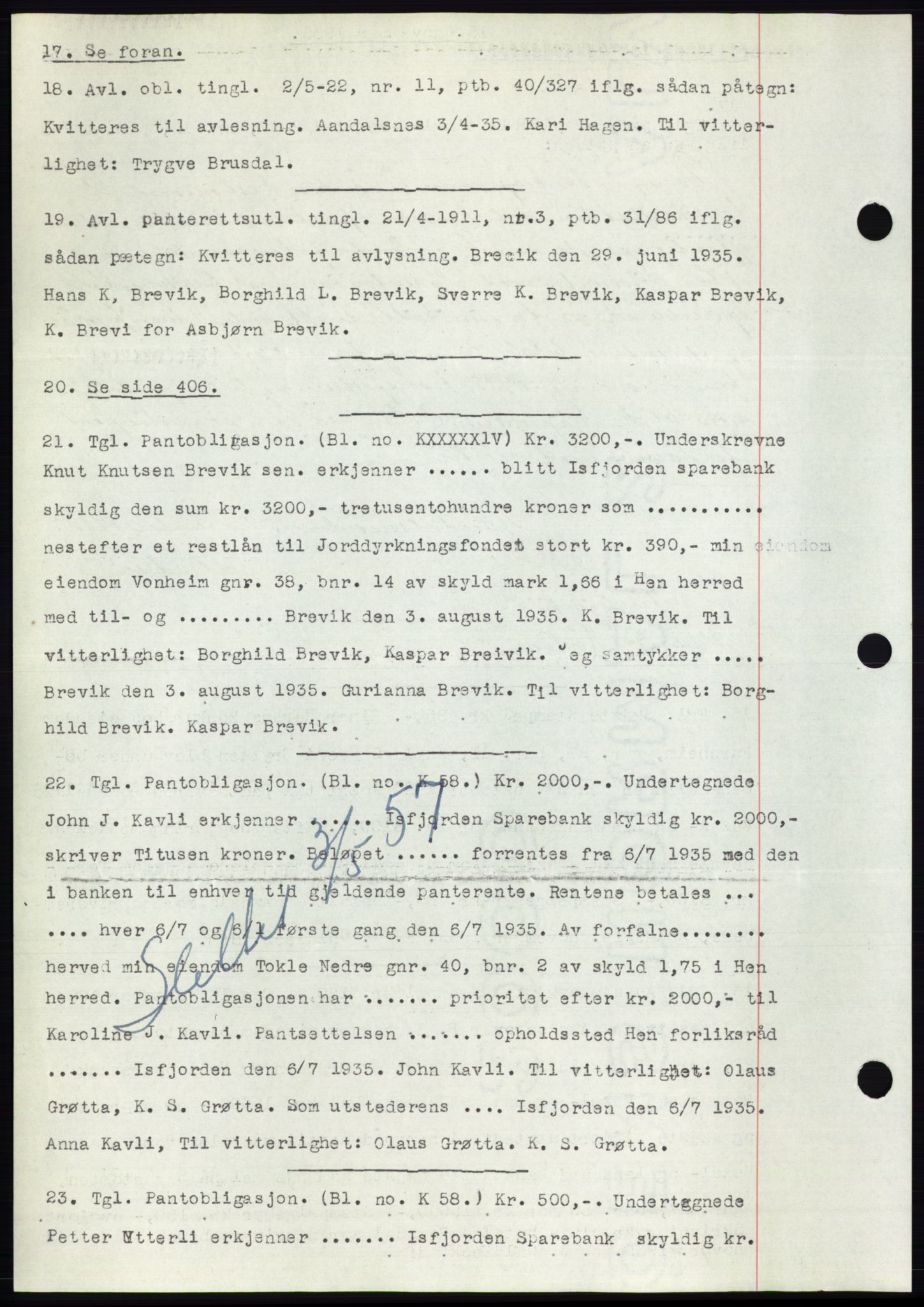 Romsdal sorenskriveri, AV/SAT-A-4149/1/2/2C/L0067: Mortgage book no. 61, 1935-1935, Deed date: 15.11.1935