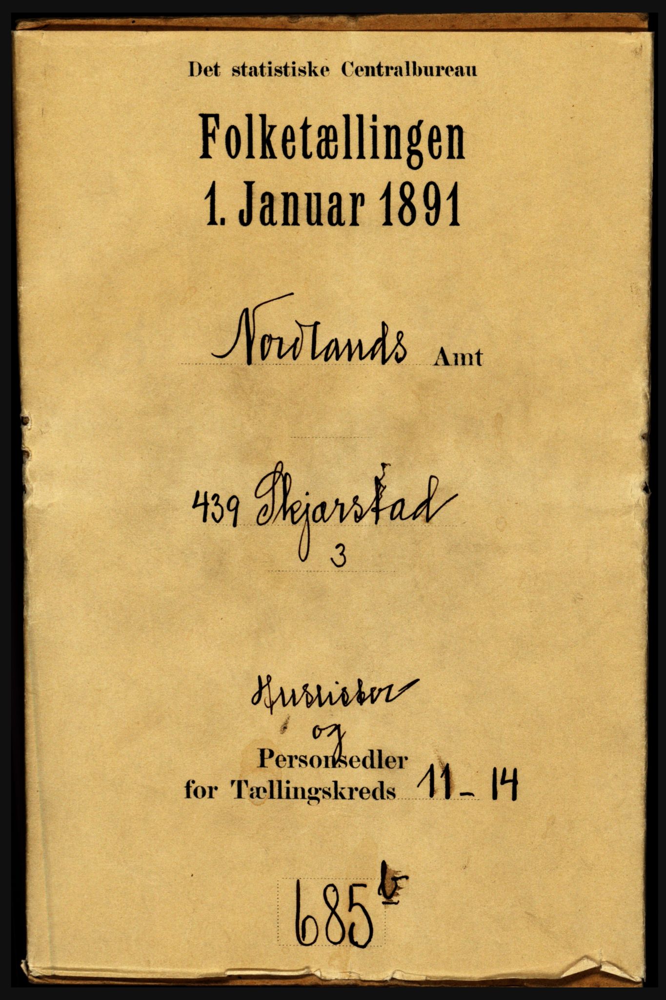 RA, 1891 census for 1842 Skjerstad, 1891, p. 3532