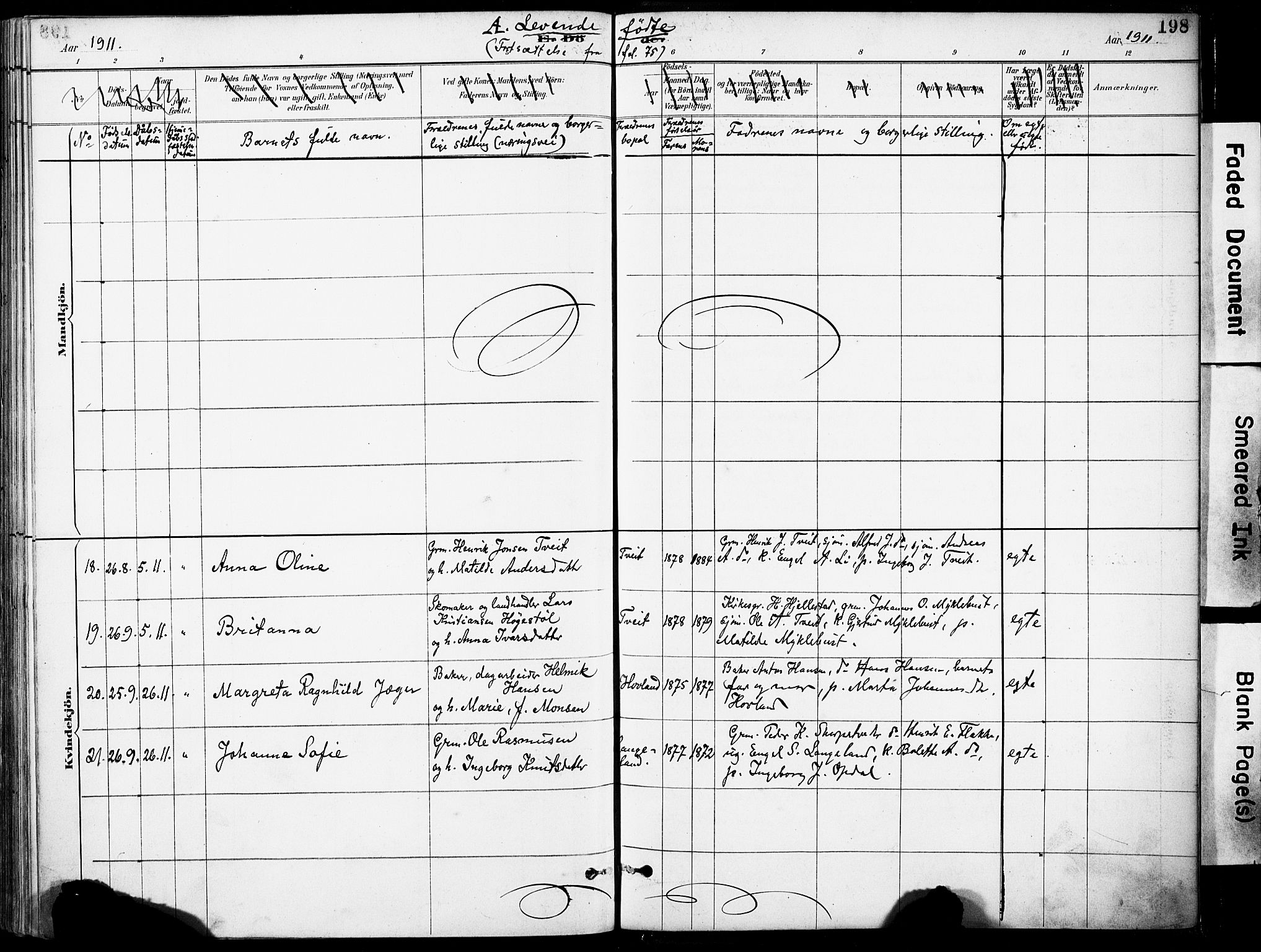 Tysnes sokneprestembete, AV/SAB-A-78601/H/Haa: Parish register (official) no. C 1, 1887-1912, p. 198