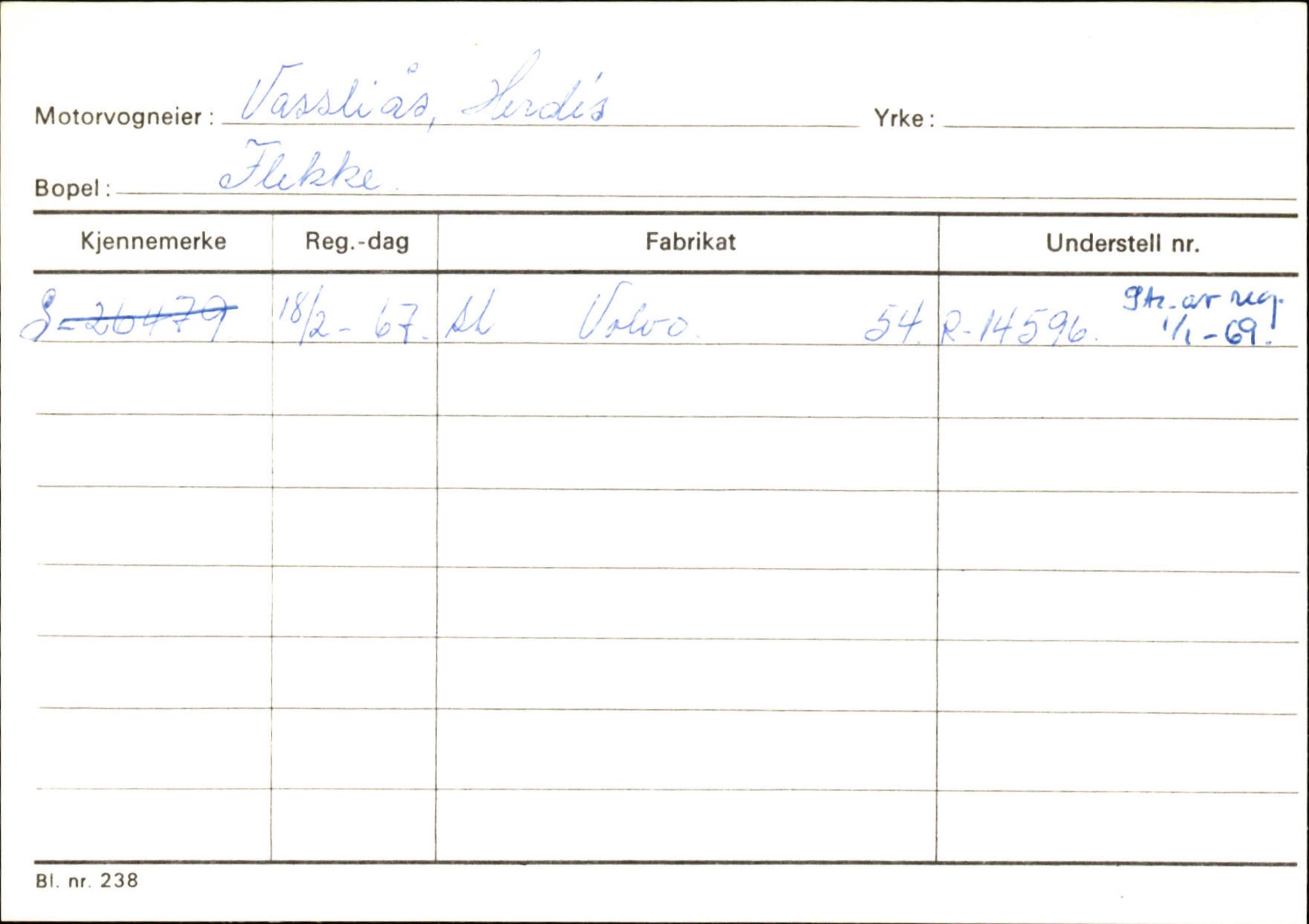 Statens vegvesen, Sogn og Fjordane vegkontor, SAB/A-5301/4/F/L0126: Eigarregister Fjaler M-Å. Leikanger A-Å, 1945-1975, p. 568