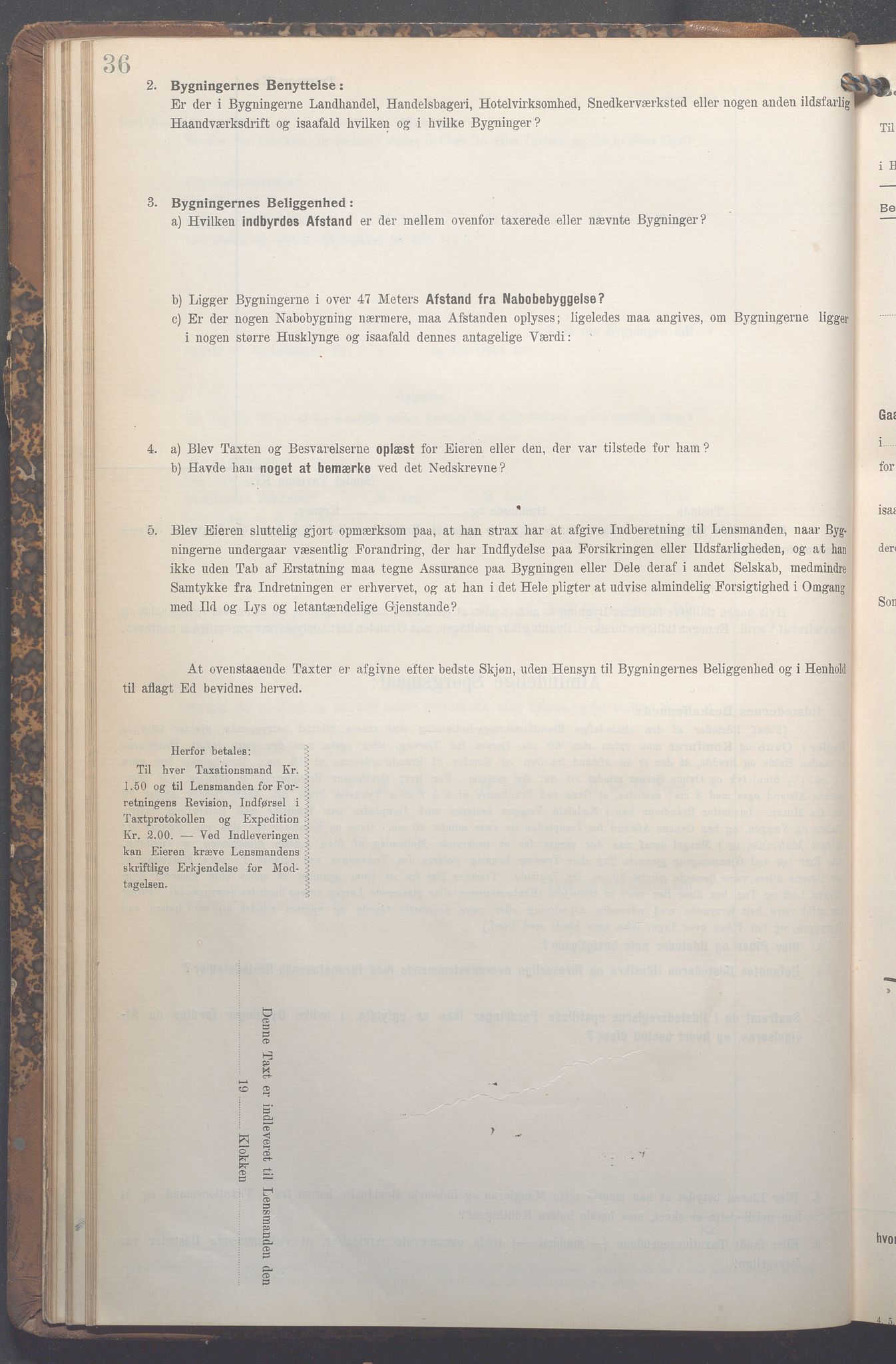 Lensmennene i Aker, OBA/A-10133/F/Fa/L0013: Branntakstprotokoll, 1909-1914, p. 36
