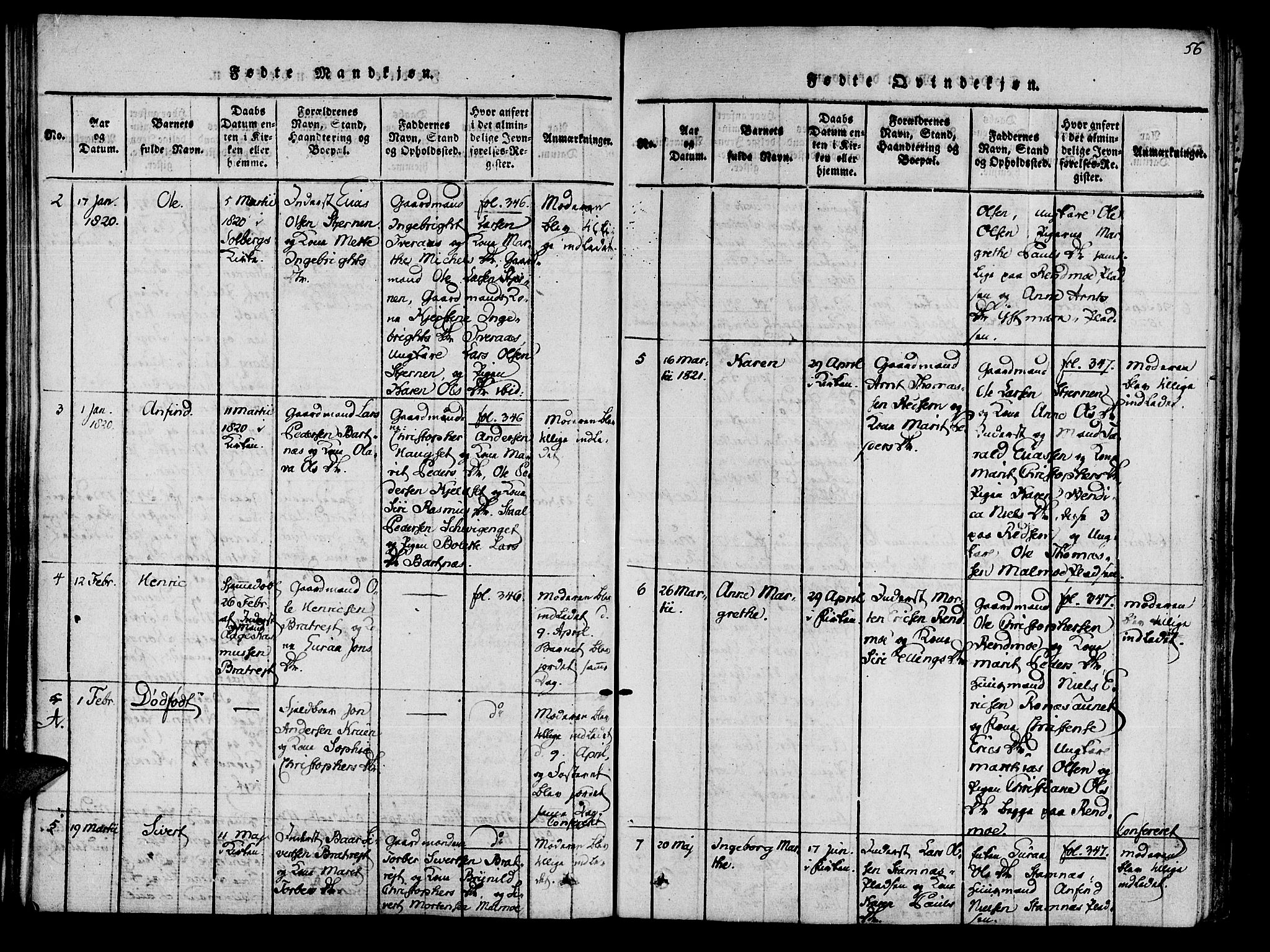 Ministerialprotokoller, klokkerbøker og fødselsregistre - Nord-Trøndelag, SAT/A-1458/741/L0387: Parish register (official) no. 741A03 /2, 1817-1822, p. 56