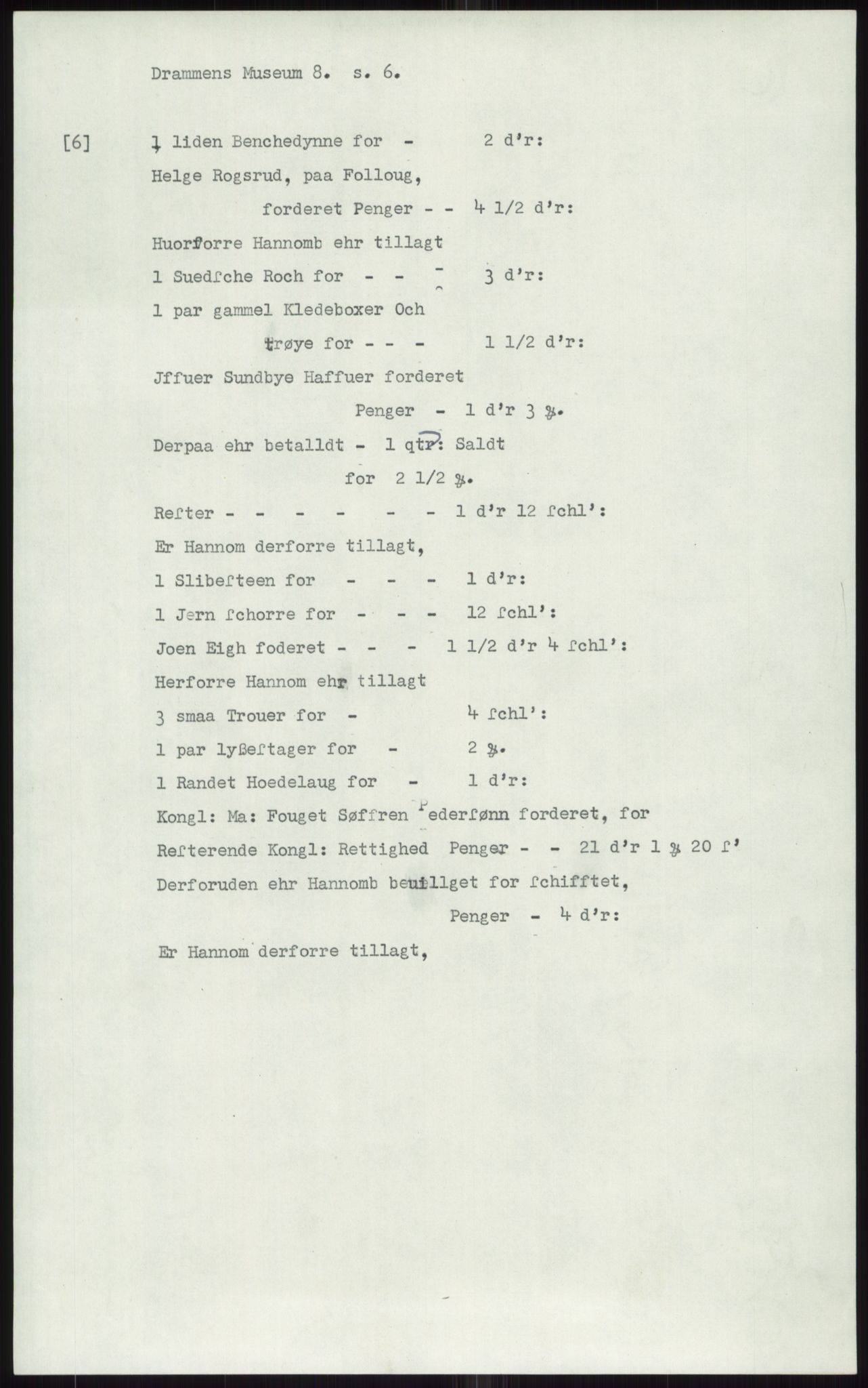 Samlinger til kildeutgivelse, Diplomavskriftsamlingen, AV/RA-EA-4053/H/Ha, p. 1639