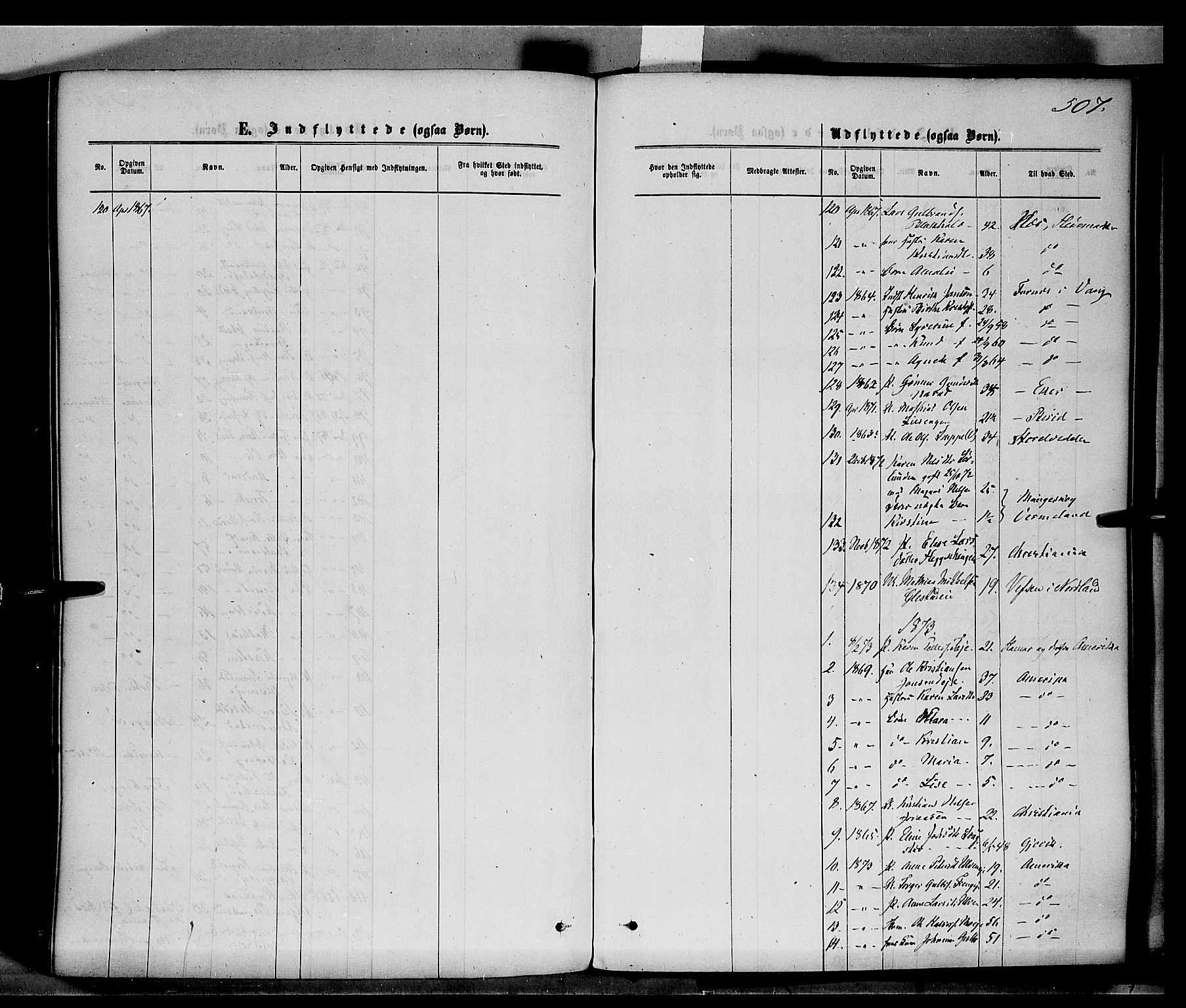 Ringsaker prestekontor, SAH/PREST-014/K/Ka/L0011: Parish register (official) no. 11, 1870-1878, p. 507