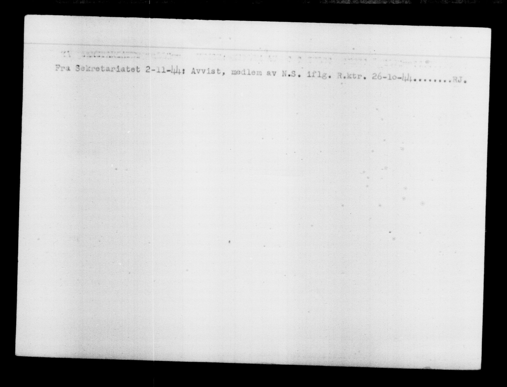 Den Kgl. Norske Legasjons Flyktningskontor, RA/S-6753/V/Va/L0012: Kjesäterkartoteket.  Flyktningenr. 28300-31566, 1940-1945, p. 3116