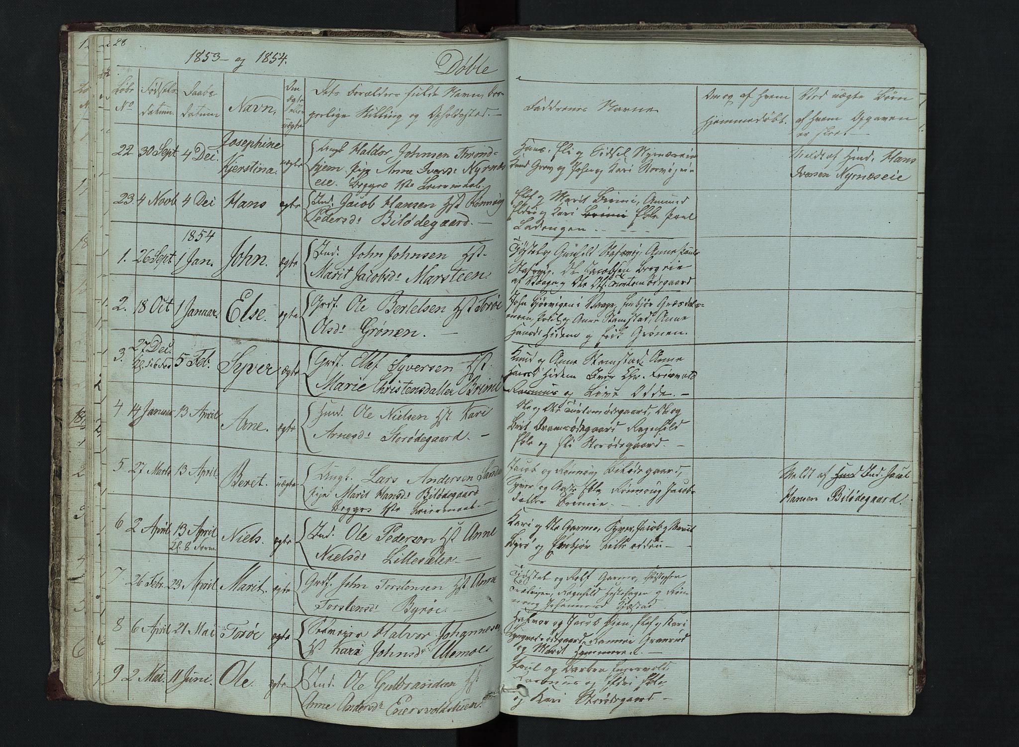 Lom prestekontor, SAH/PREST-070/L/L0014: Parish register (copy) no. 14, 1845-1876, p. 28-29