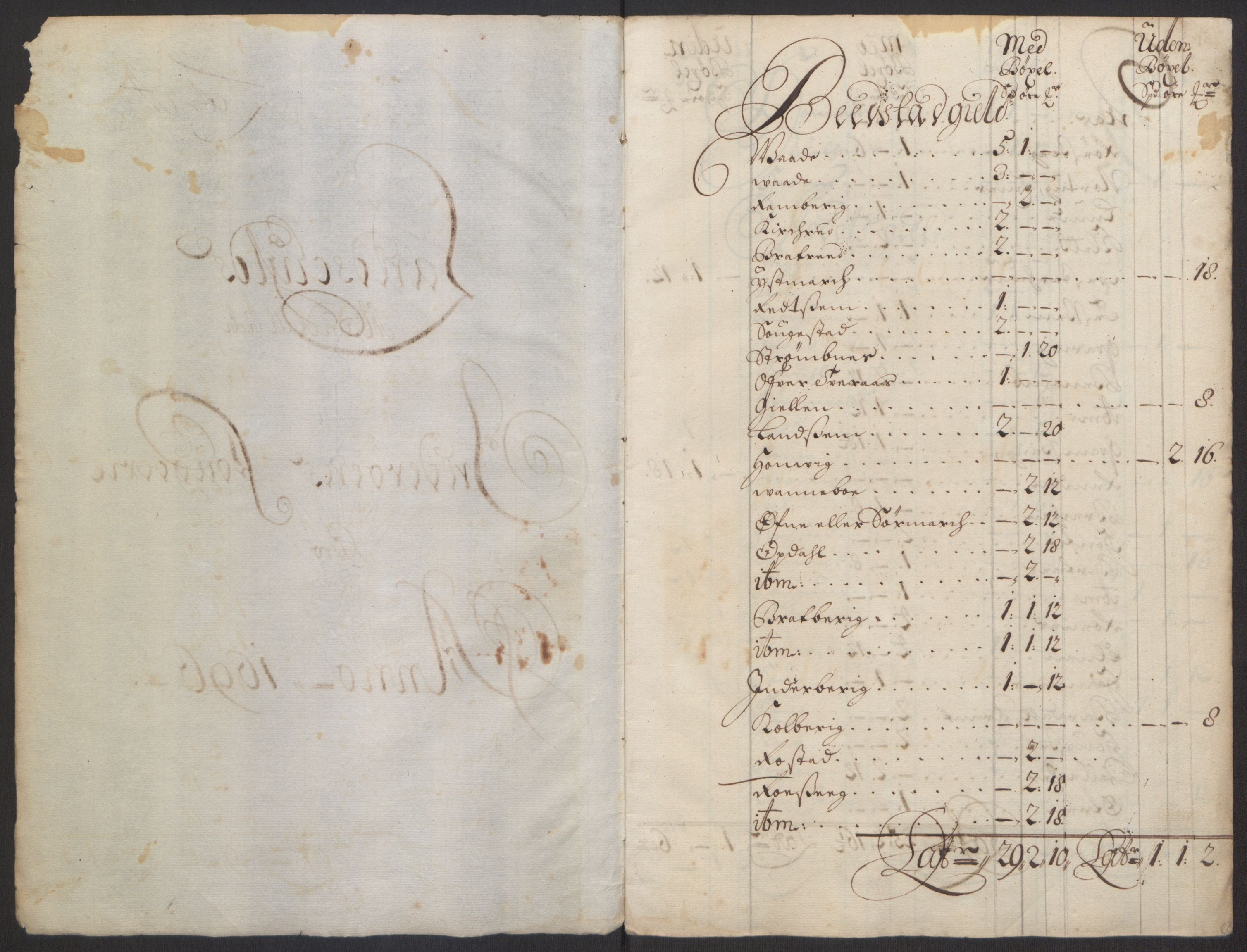 Rentekammeret inntil 1814, Reviderte regnskaper, Fogderegnskap, RA/EA-4092/R63/L4309: Fogderegnskap Inderøy, 1695-1697, p. 127
