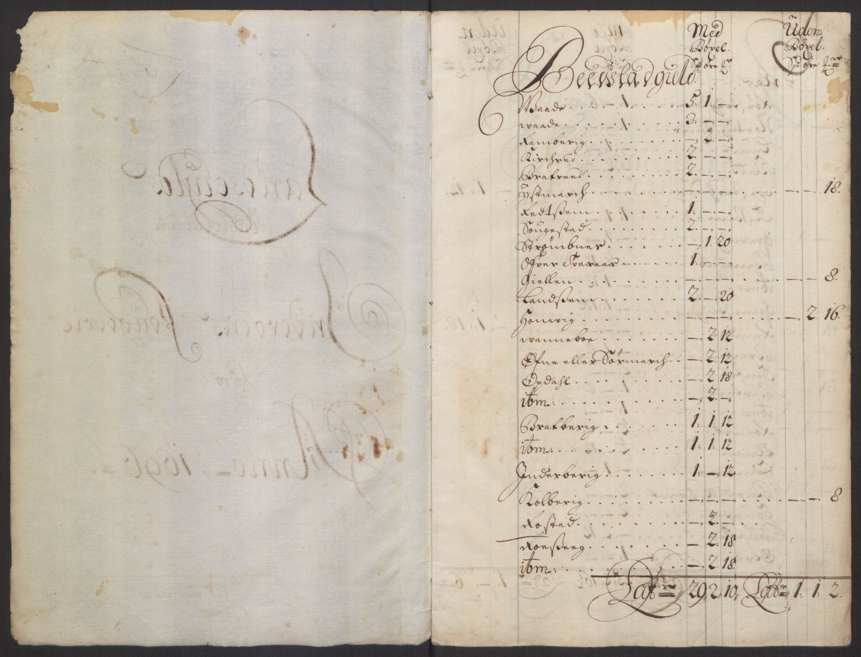 Rentekammeret inntil 1814, Reviderte regnskaper, Fogderegnskap, AV/RA-EA-4092/R63/L4309: Fogderegnskap Inderøy, 1695-1697, p. 127