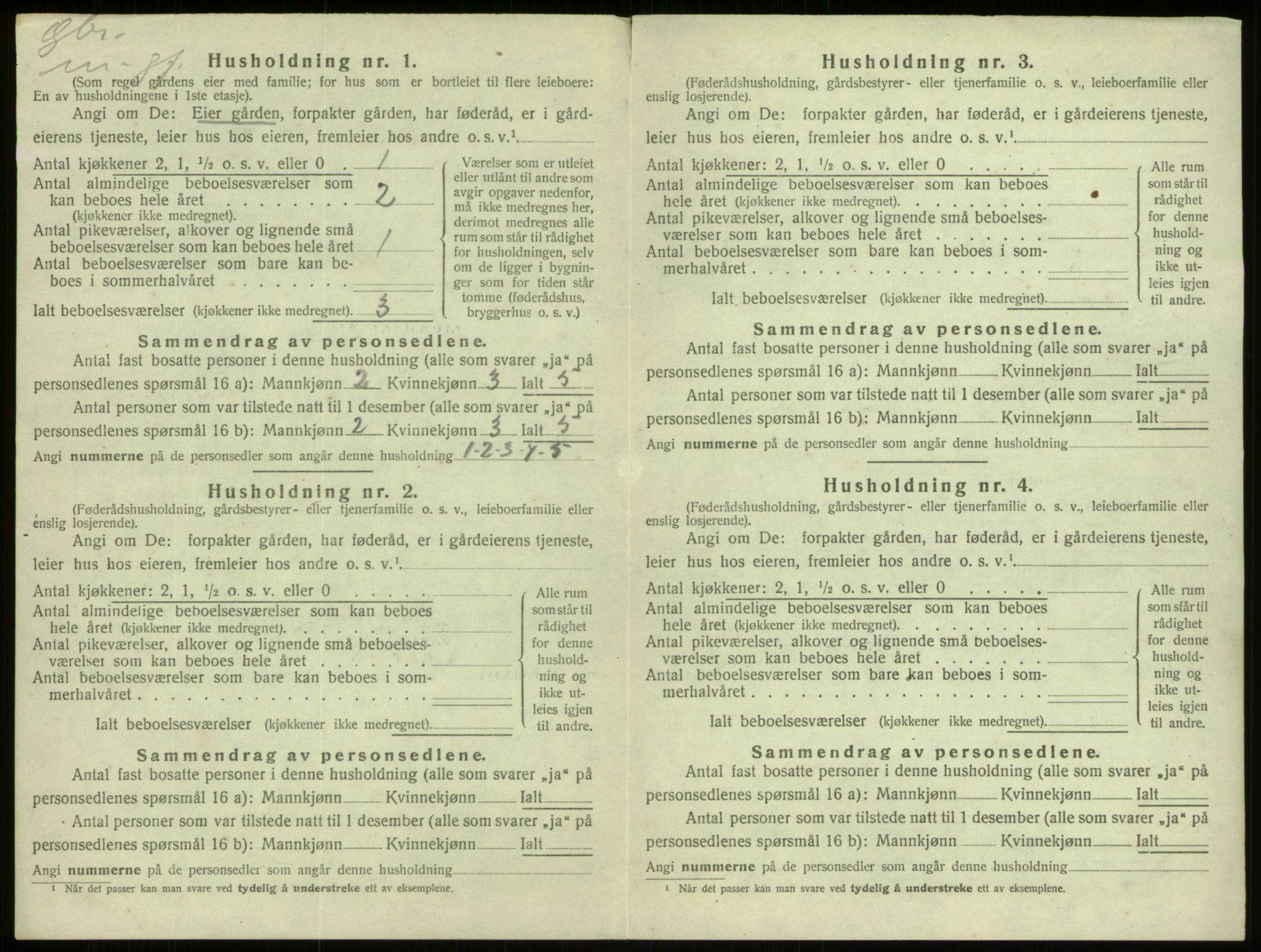 SAB, 1920 census for Davik, 1920, p. 537