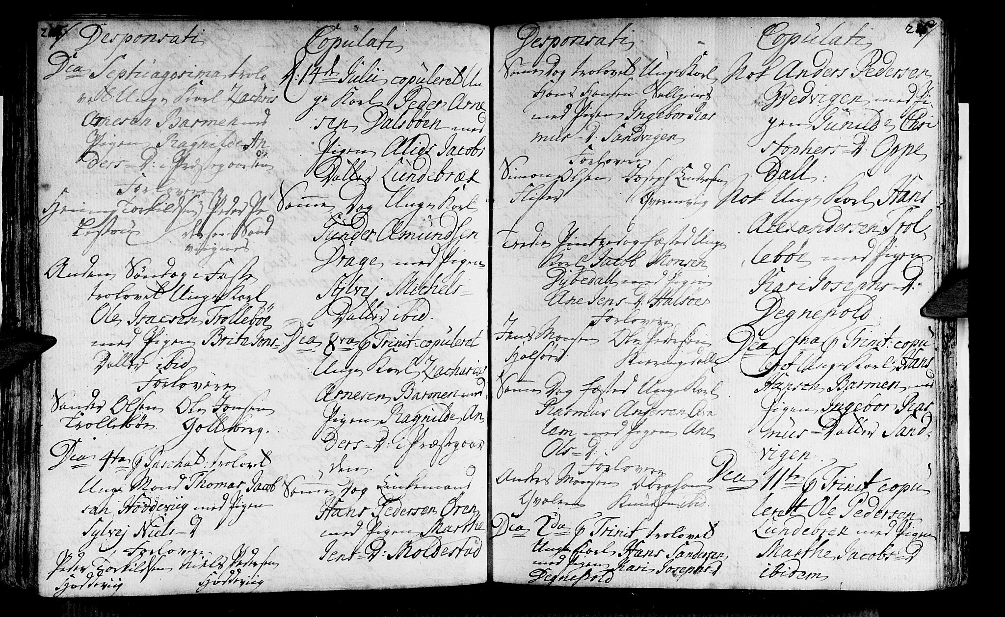 Selje sokneprestembete, AV/SAB-A-99938/H/Ha/Haa/Haaa: Parish register (official) no. A 4, 1743-1759, p. 214-215