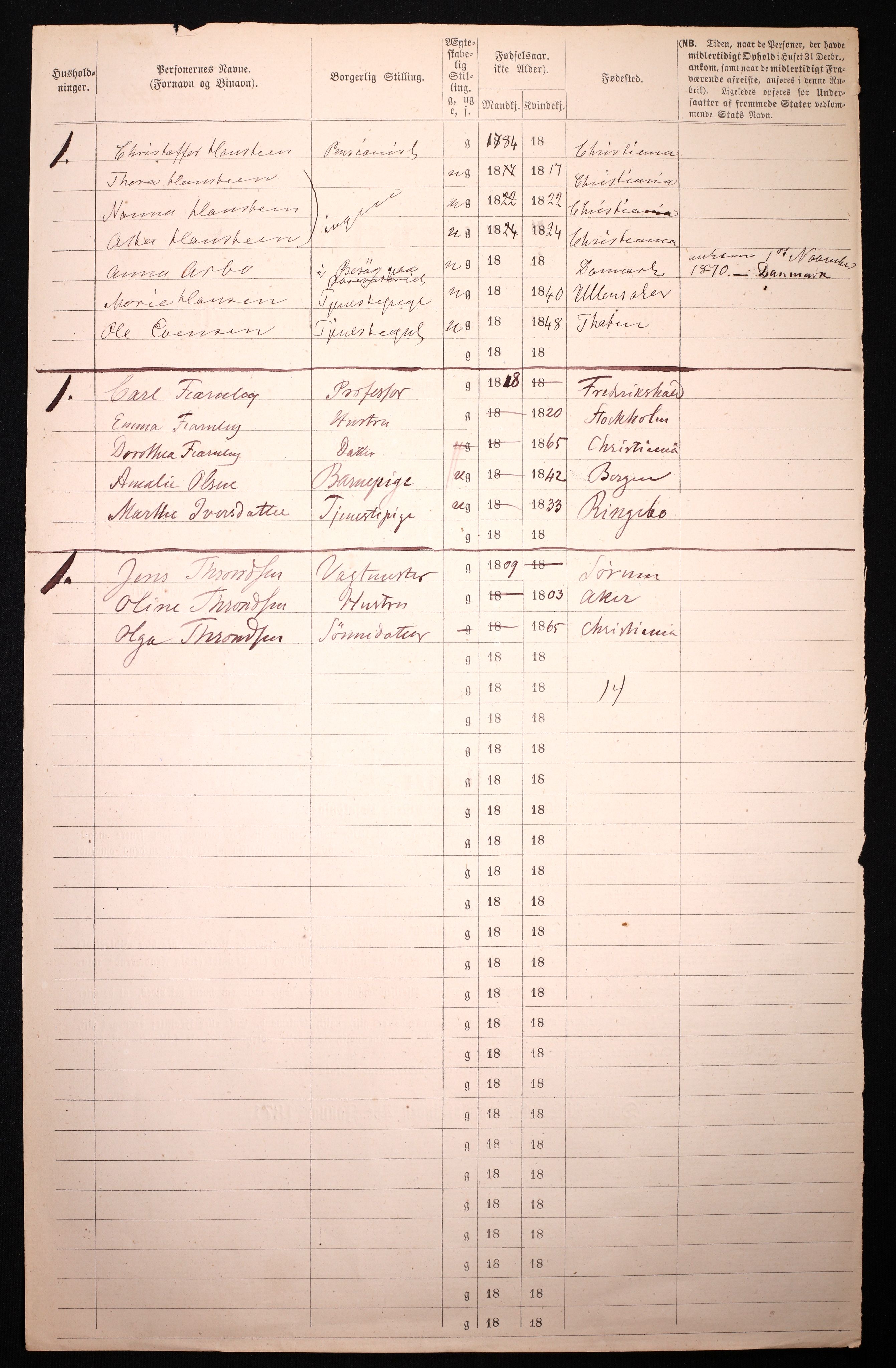 RA, 1870 census for 0301 Kristiania, 1870, p. 2699