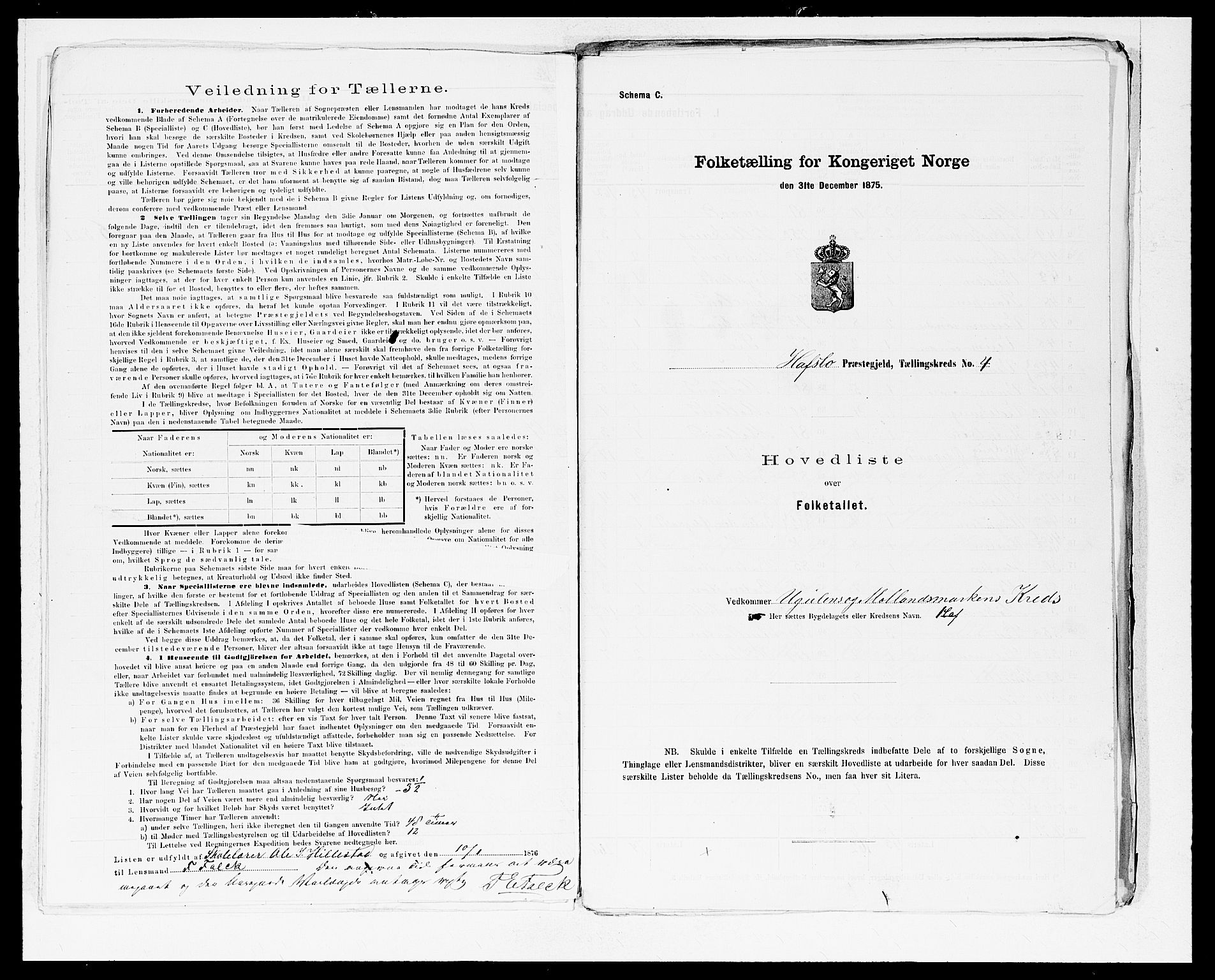 SAB, 1875 census for 1425P Hafslo, 1875, p. 8