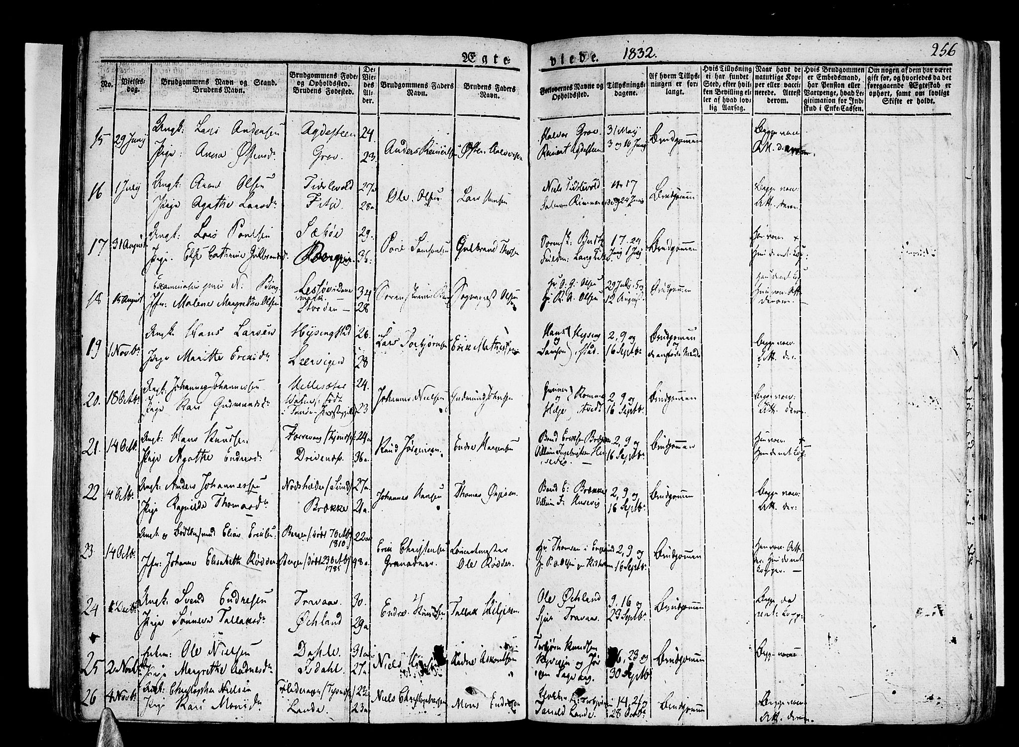 Stord sokneprestembete, SAB/A-78201/H/Haa: Parish register (official) no. A 6, 1826-1840, p. 256