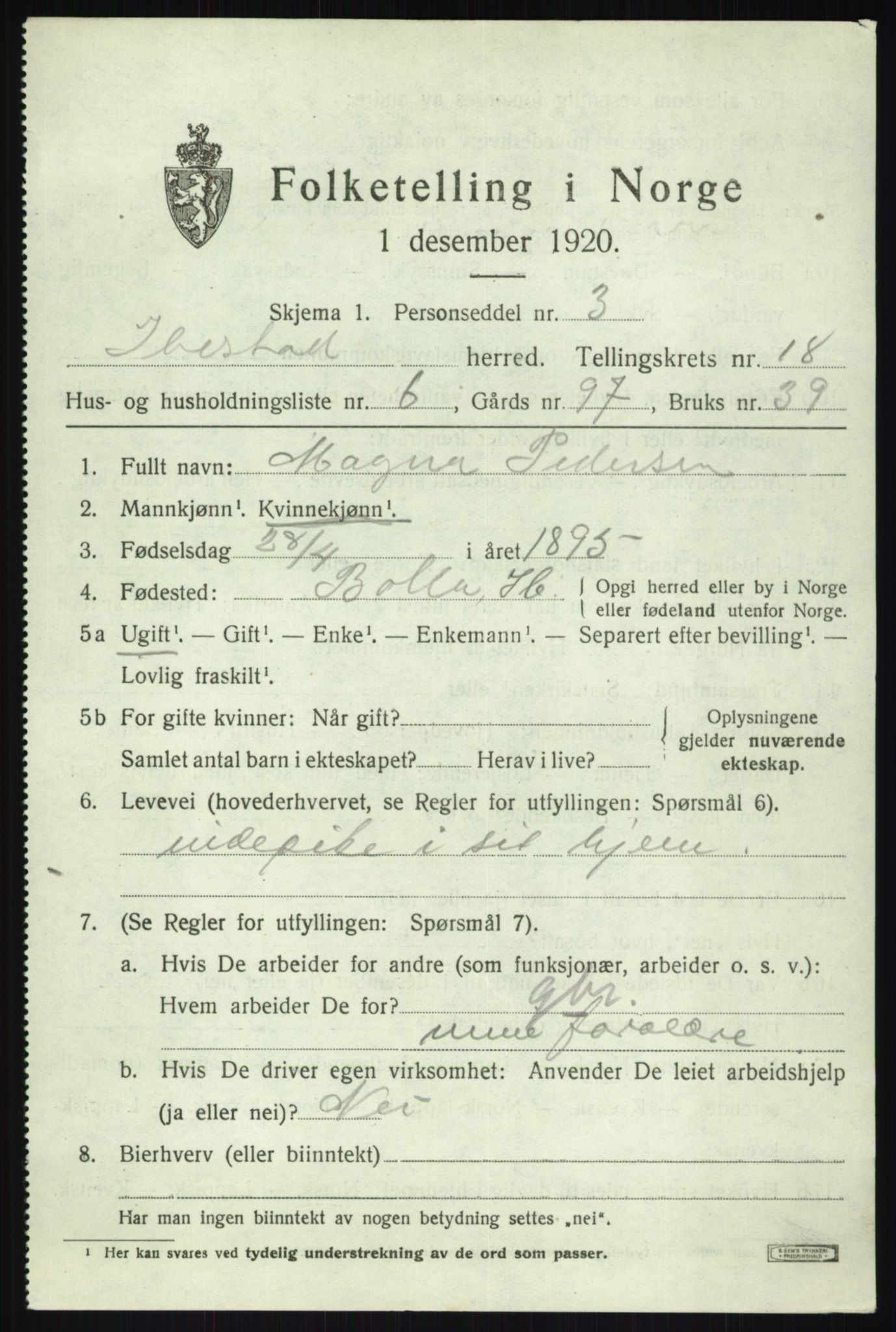 SATØ, 1920 census for Ibestad, 1920, p. 9843