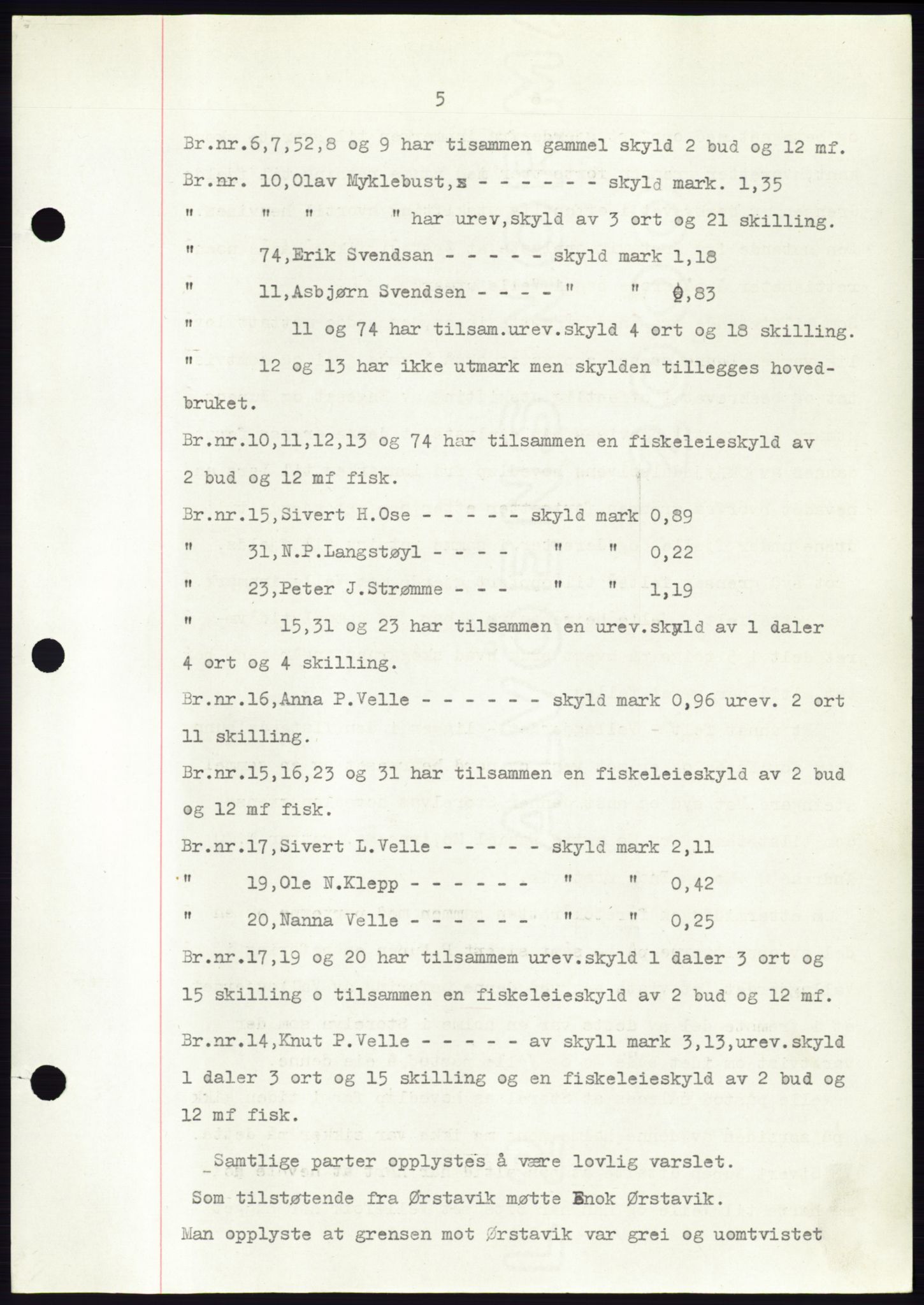 Søre Sunnmøre sorenskriveri, AV/SAT-A-4122/1/2/2C/L0081: Mortgage book no. 7A, 1947-1948, Diary no: : 100/1948