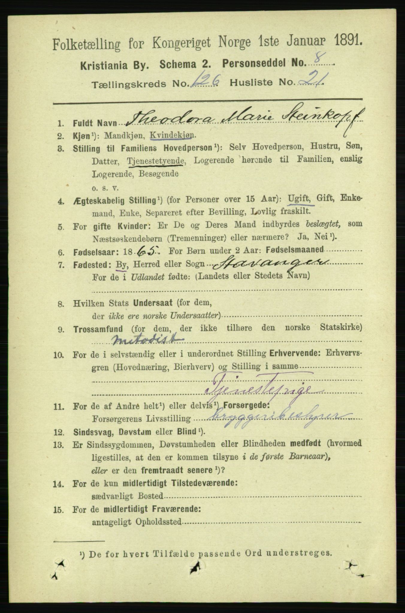 RA, 1891 census for 0301 Kristiania, 1891, p. 67770